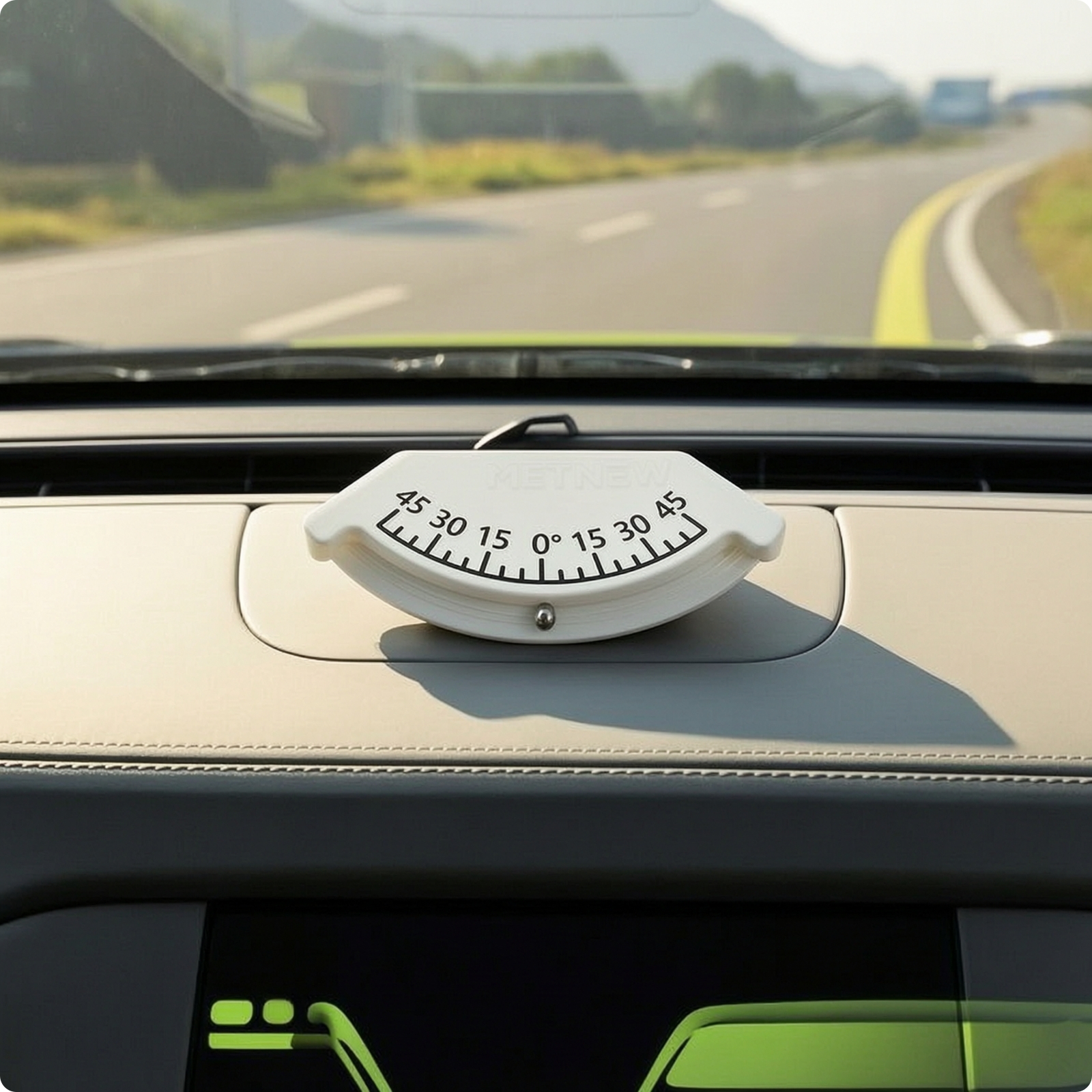 Inclinometer mit Zeiger Kompakt Auto-Neigungsmesser Flach für Autofahrer