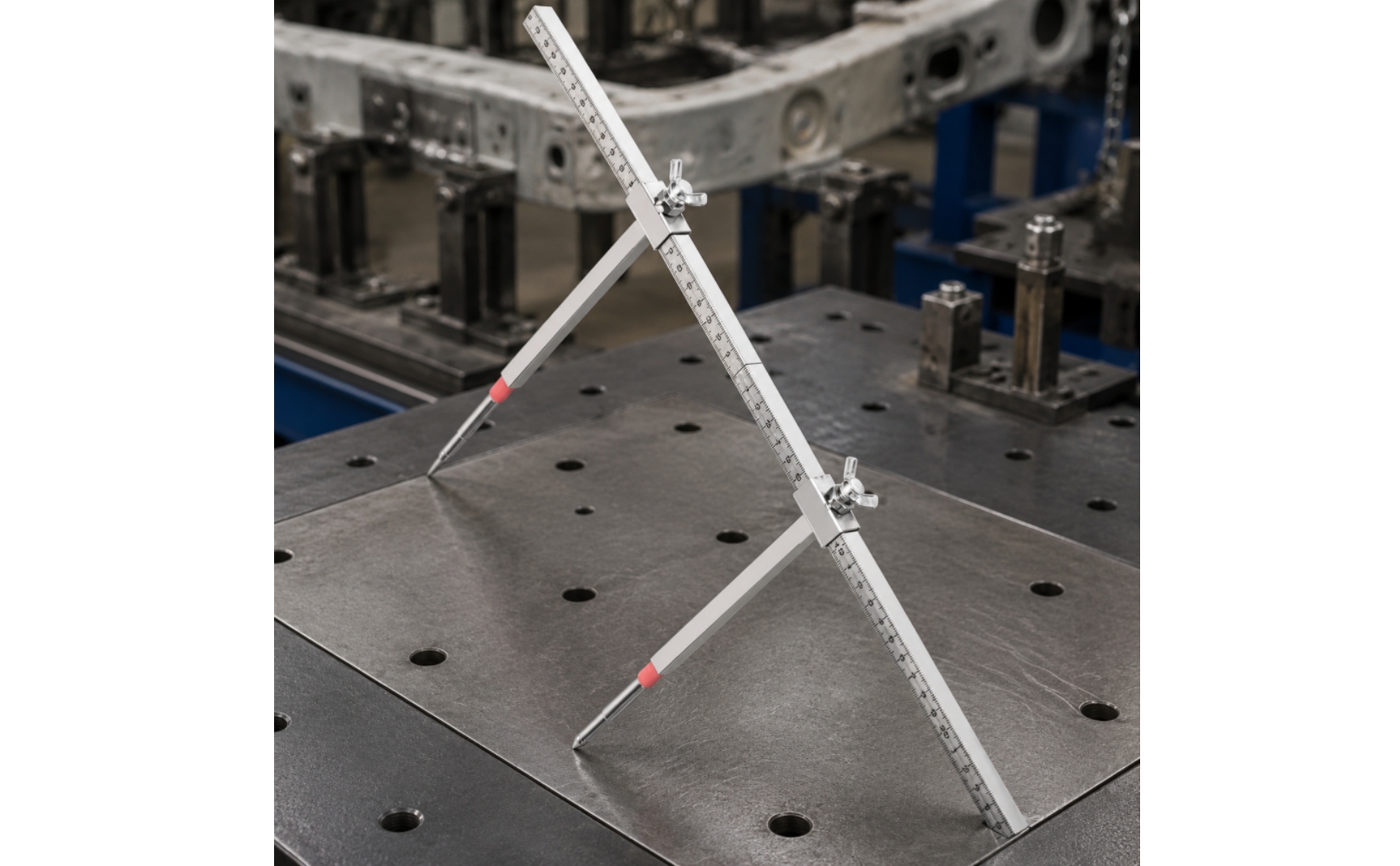 Measuring Tram Gauge Two-Dimensional Measuring Ruler with Sliding Clamps