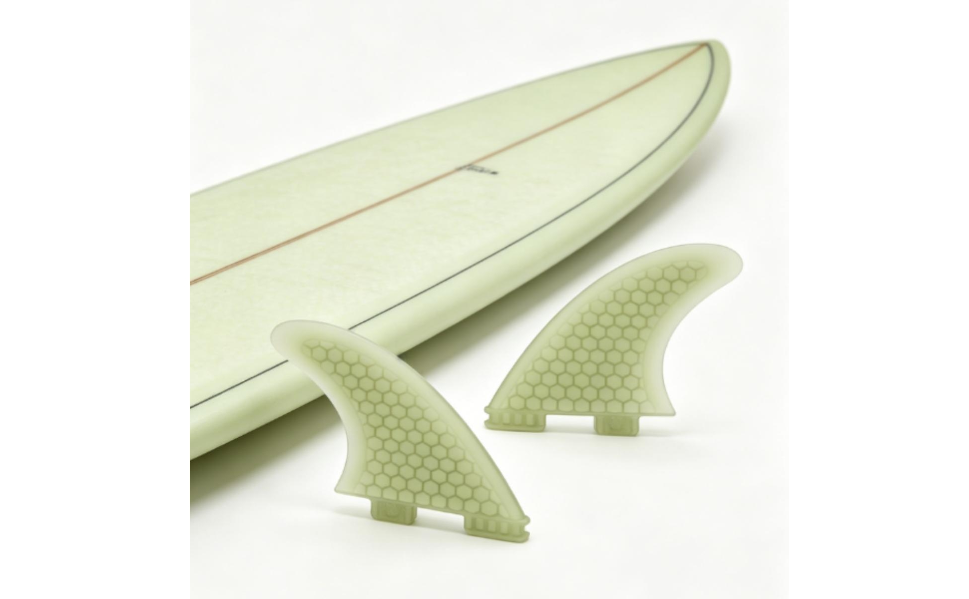Fins with Double-Tab Base Translucent Surfboard Side Fins Fiberglass for Surfers