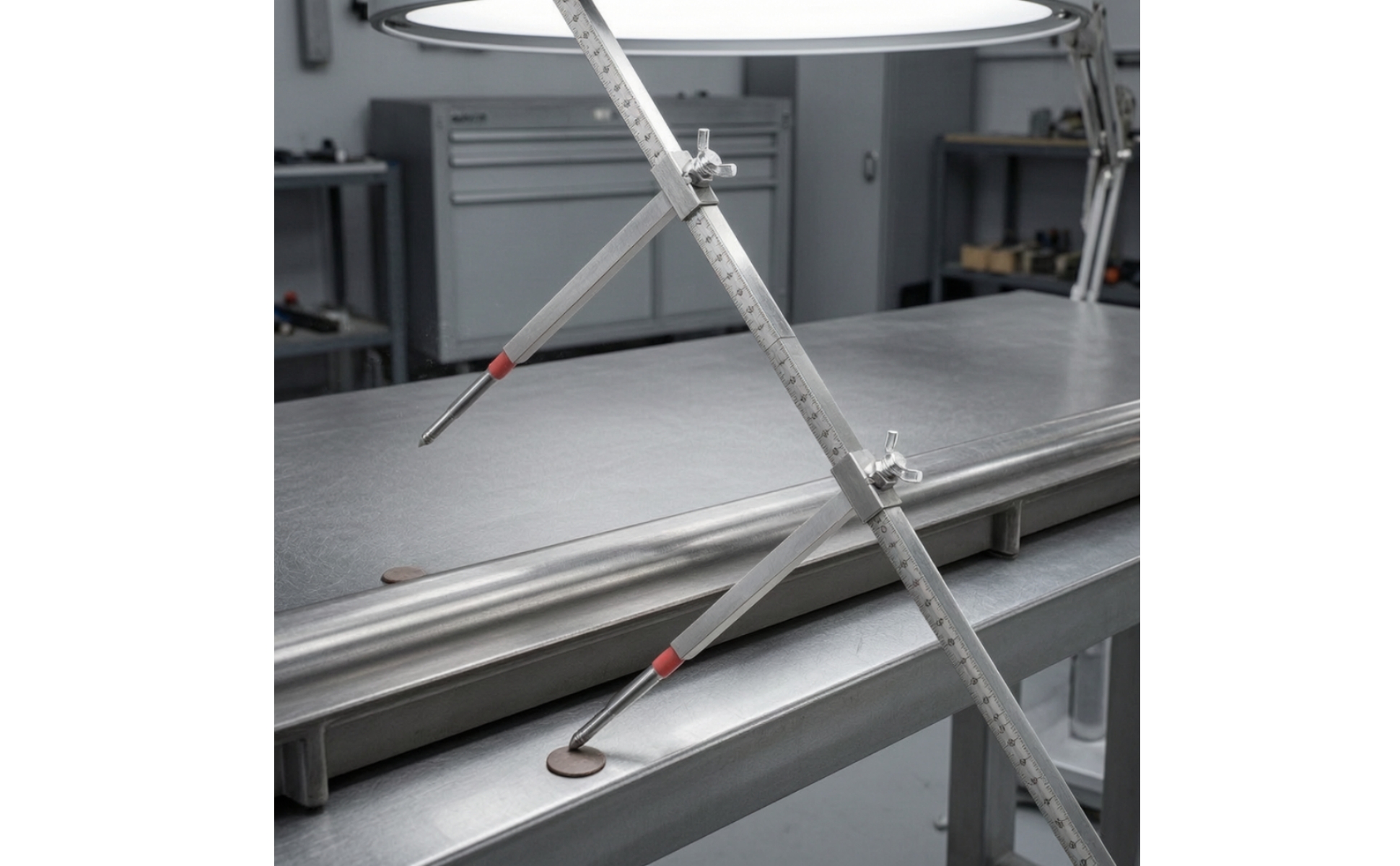Measuring Tram Gauge Two-Dimensional Measuring Ruler with Sliding Clamps