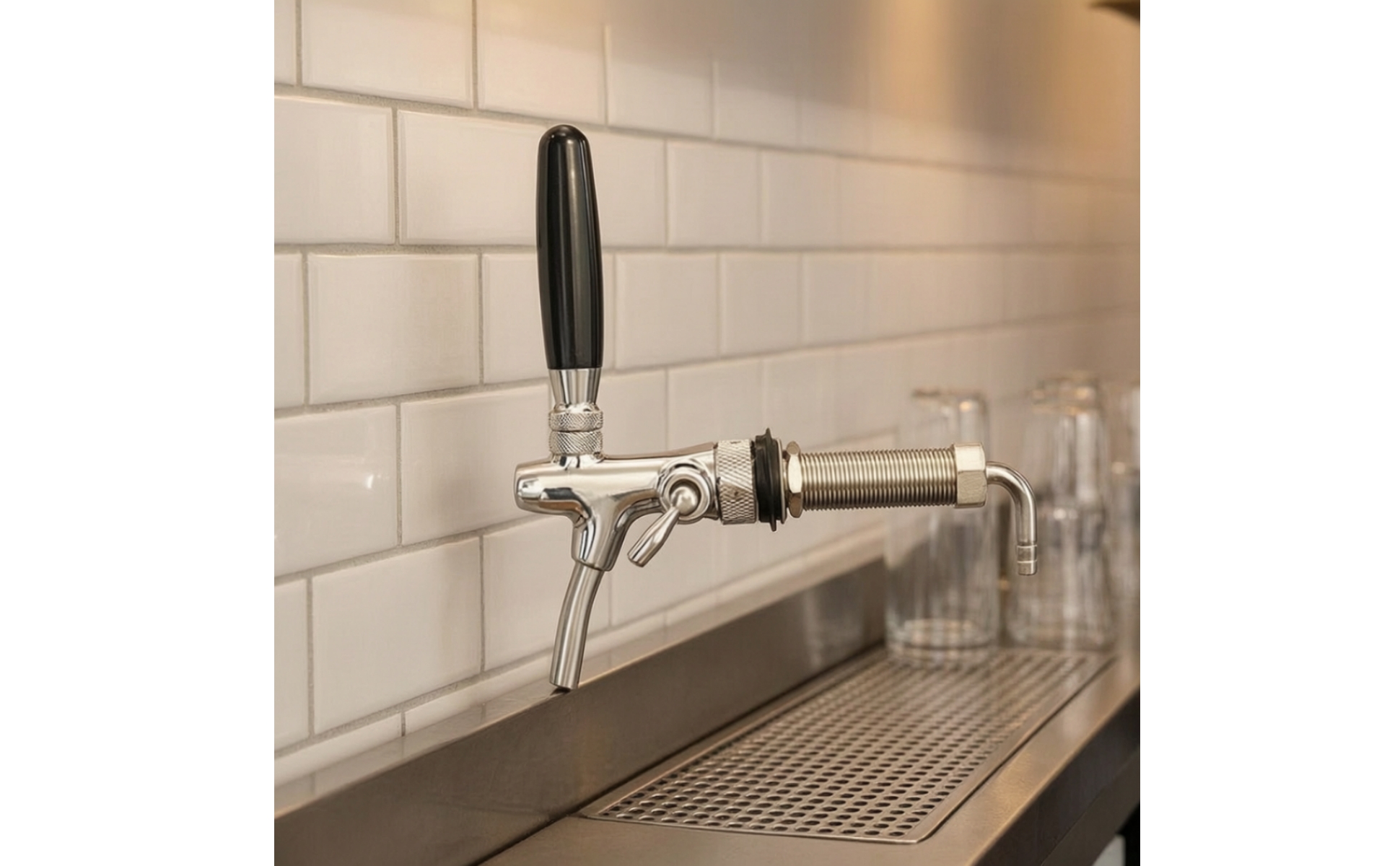 Beer Faucet with Long Shank Stainless Steel Long Shank Beer Faucet for Kegerator