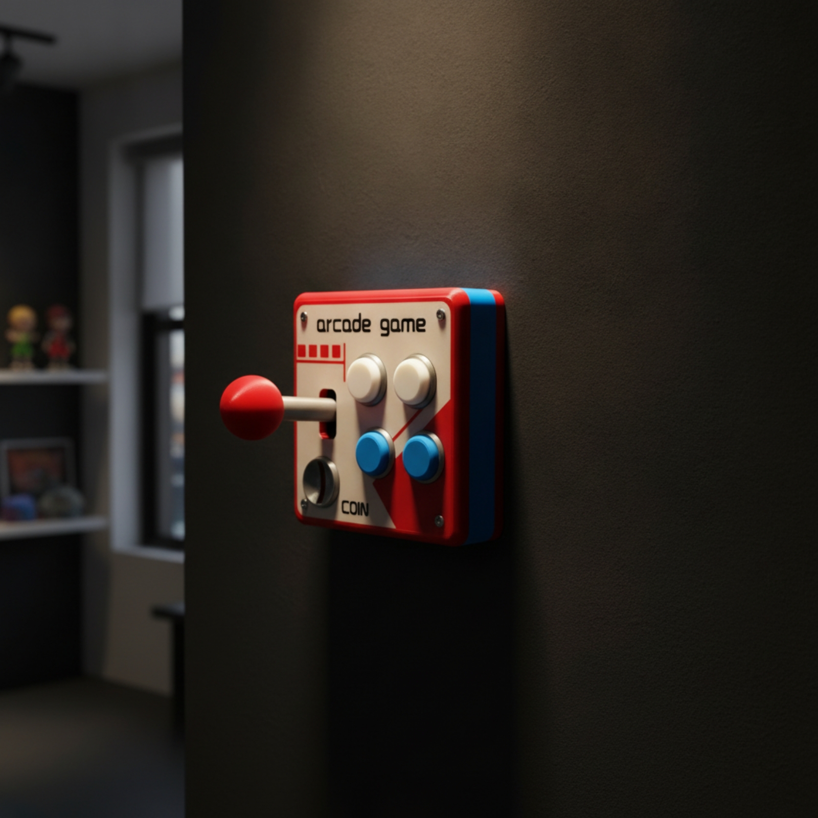 Schalterabdeckung im Arcade-Design einfach zu montieren für Spielzimmer - Produktbild 2