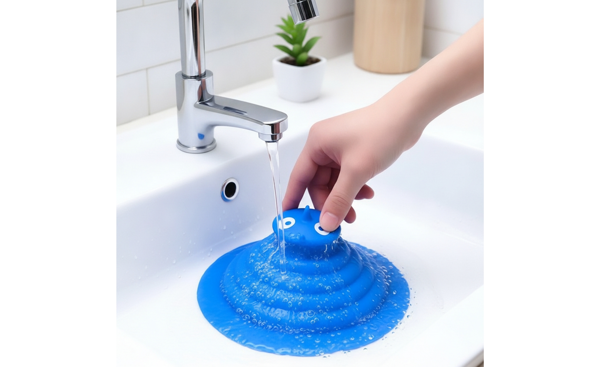 Sink Dredging Tool Silicone Sink Stopper with Handle Reusable for Bathtub