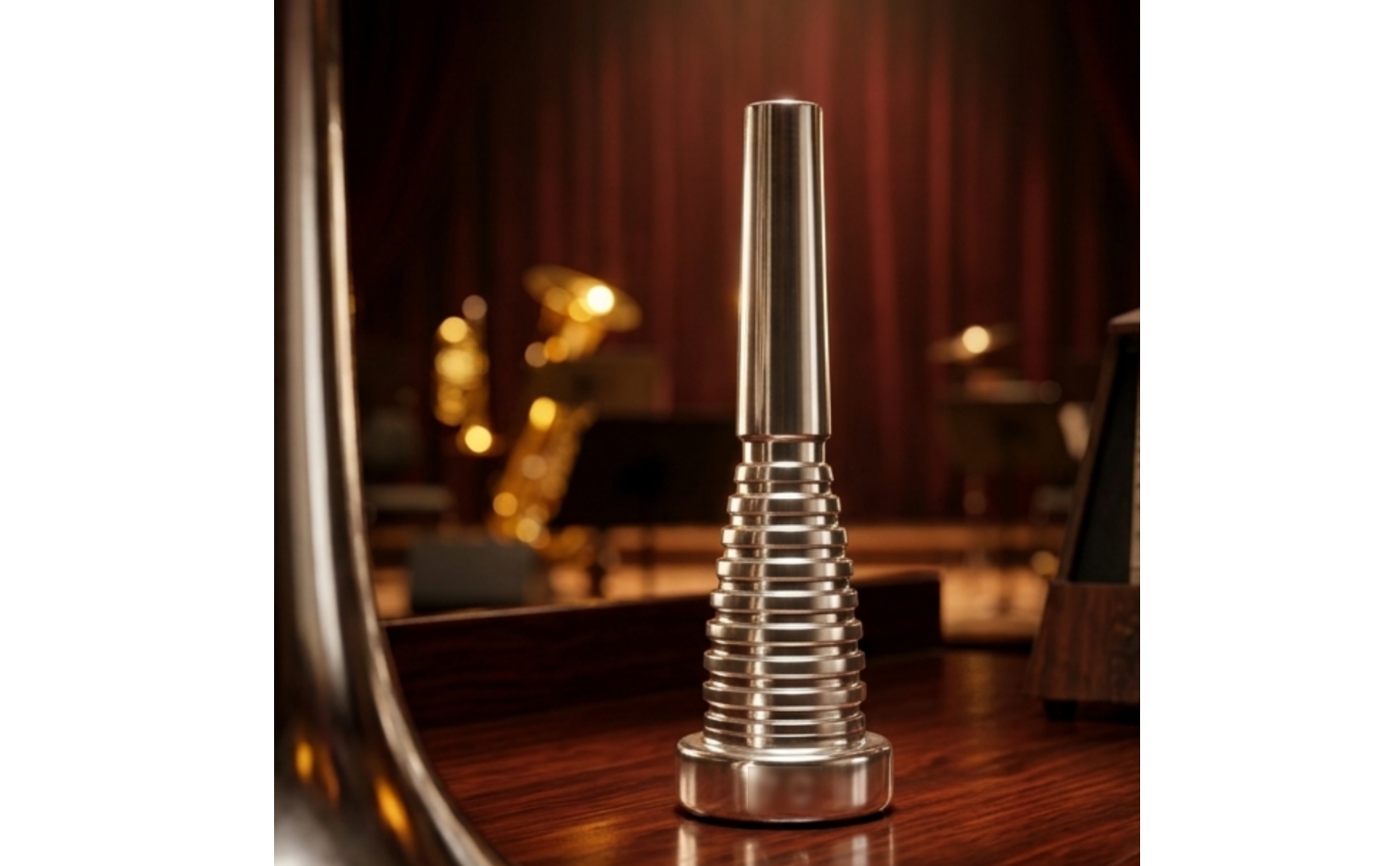 Trumpet Mouthpiece with Spiral Body Silver-Plated for Rehearsal, Students