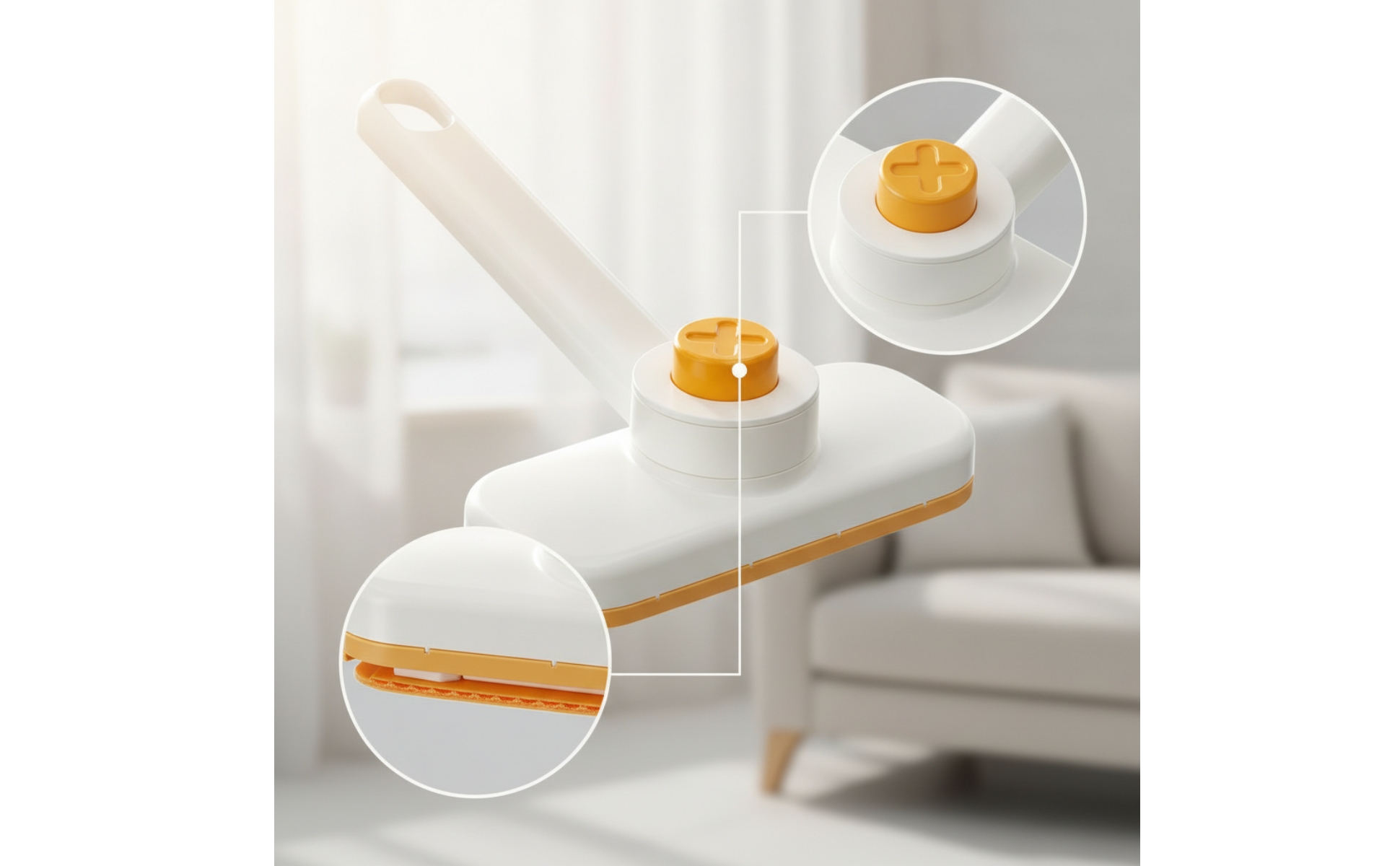 Mini Mop with Cloth Clamp Compact Handheld Cleaning Mop Hand-Held for Bathroom