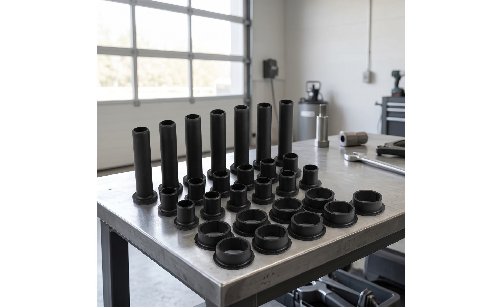 28 Pieces A-Arm Bushing Kit Replacement Control Arm Bushing Kit Black
