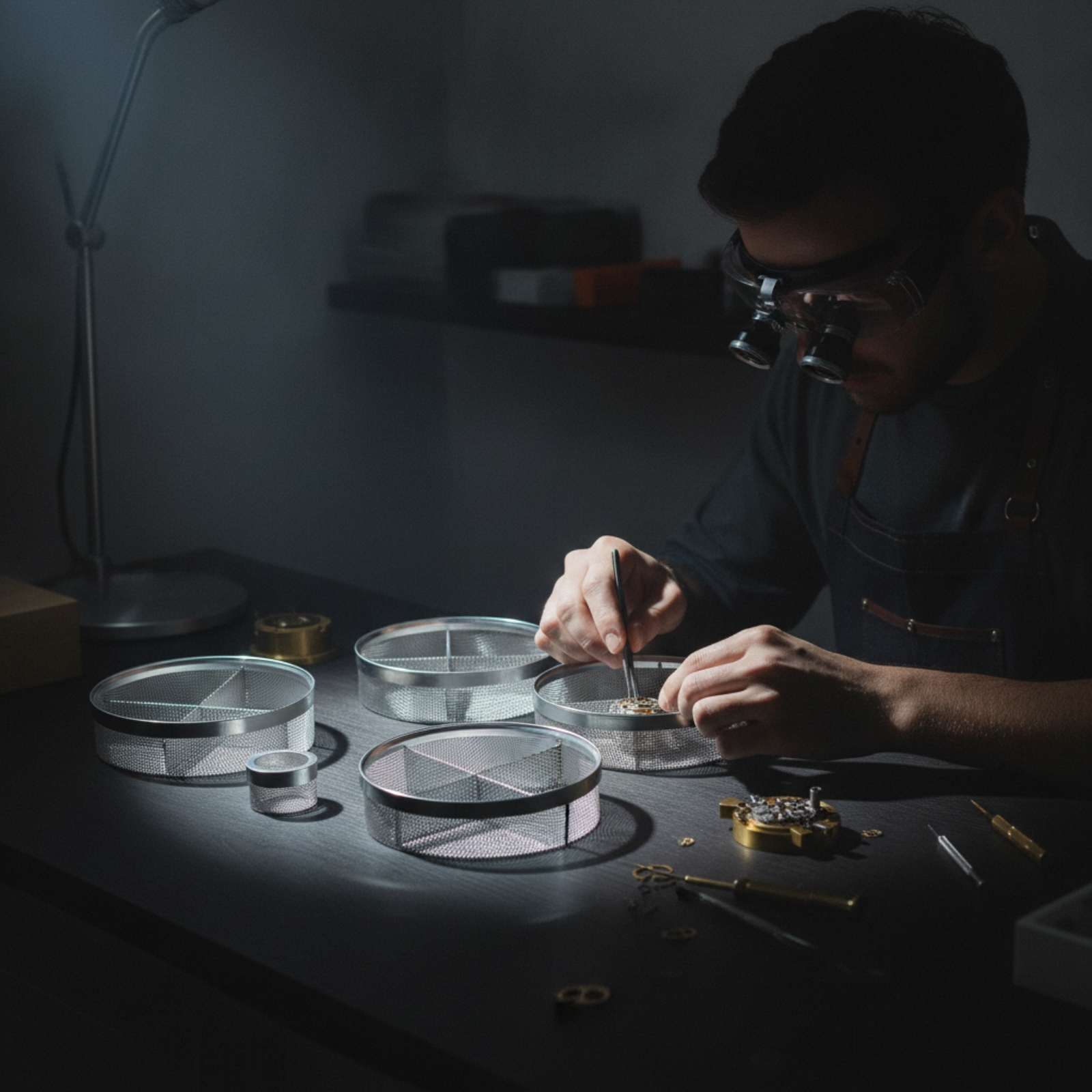 5 Stück Kleinteilekorb aus Edelstahl leicht Ultraschall-Reinigungskorb - Produktbild 8