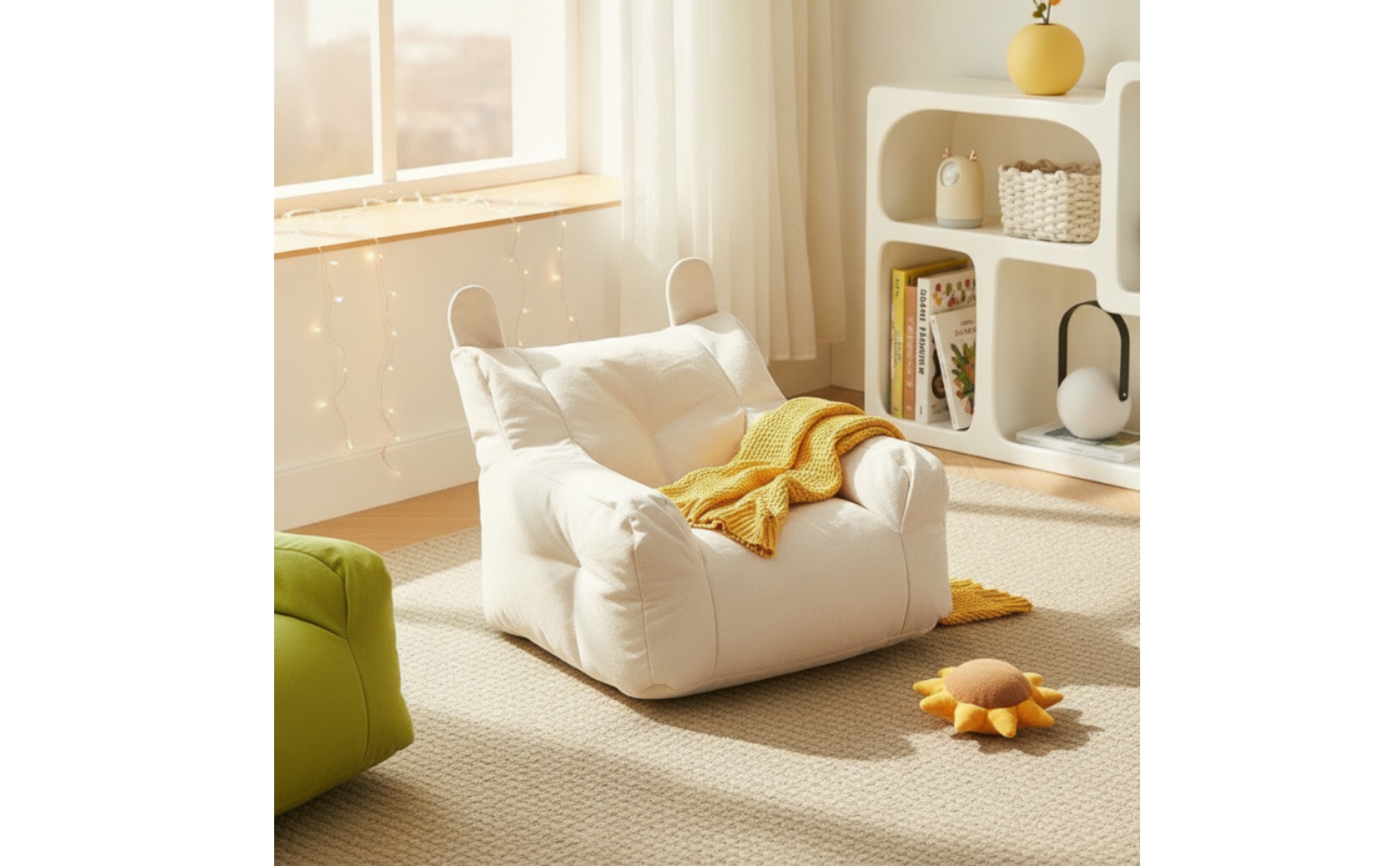 Floor Sofa with Ears Soft Children Sofa Padded for Playroom, Bedroom, Toddlers