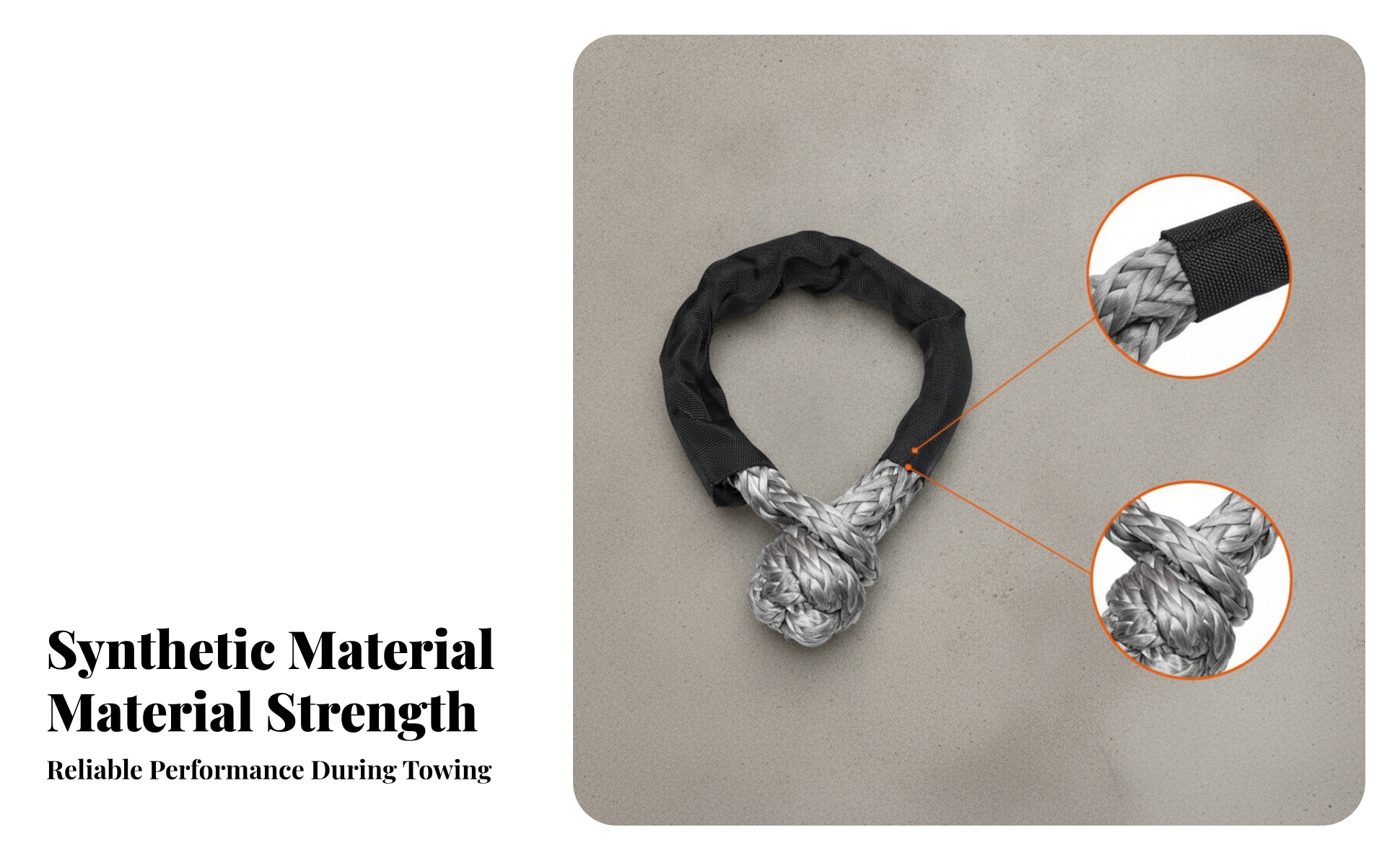 Synthetic Soft Guarding Sleeve Towing Knot-Ended