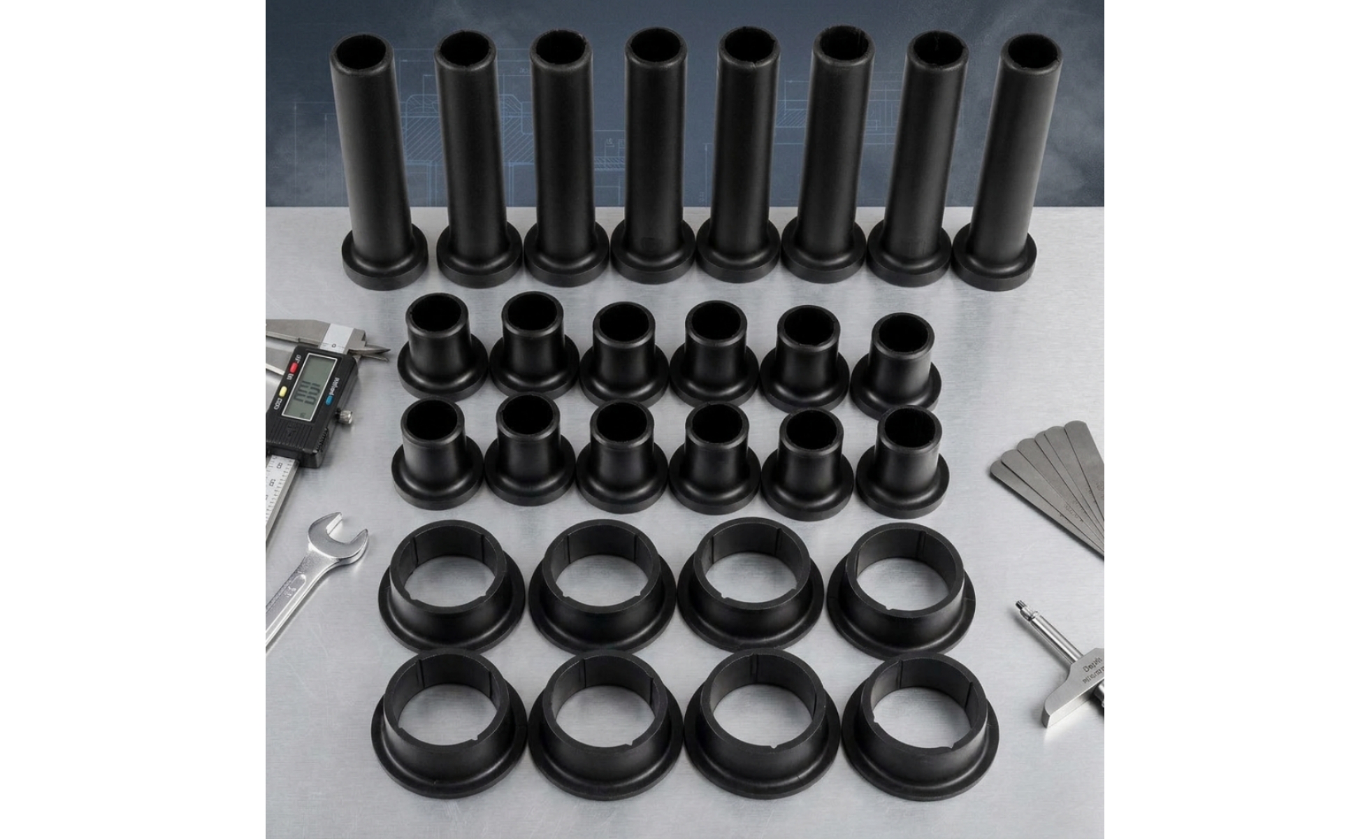28 Pieces A-Arm Bushing Kit Replacement Control Arm Bushing Kit Black