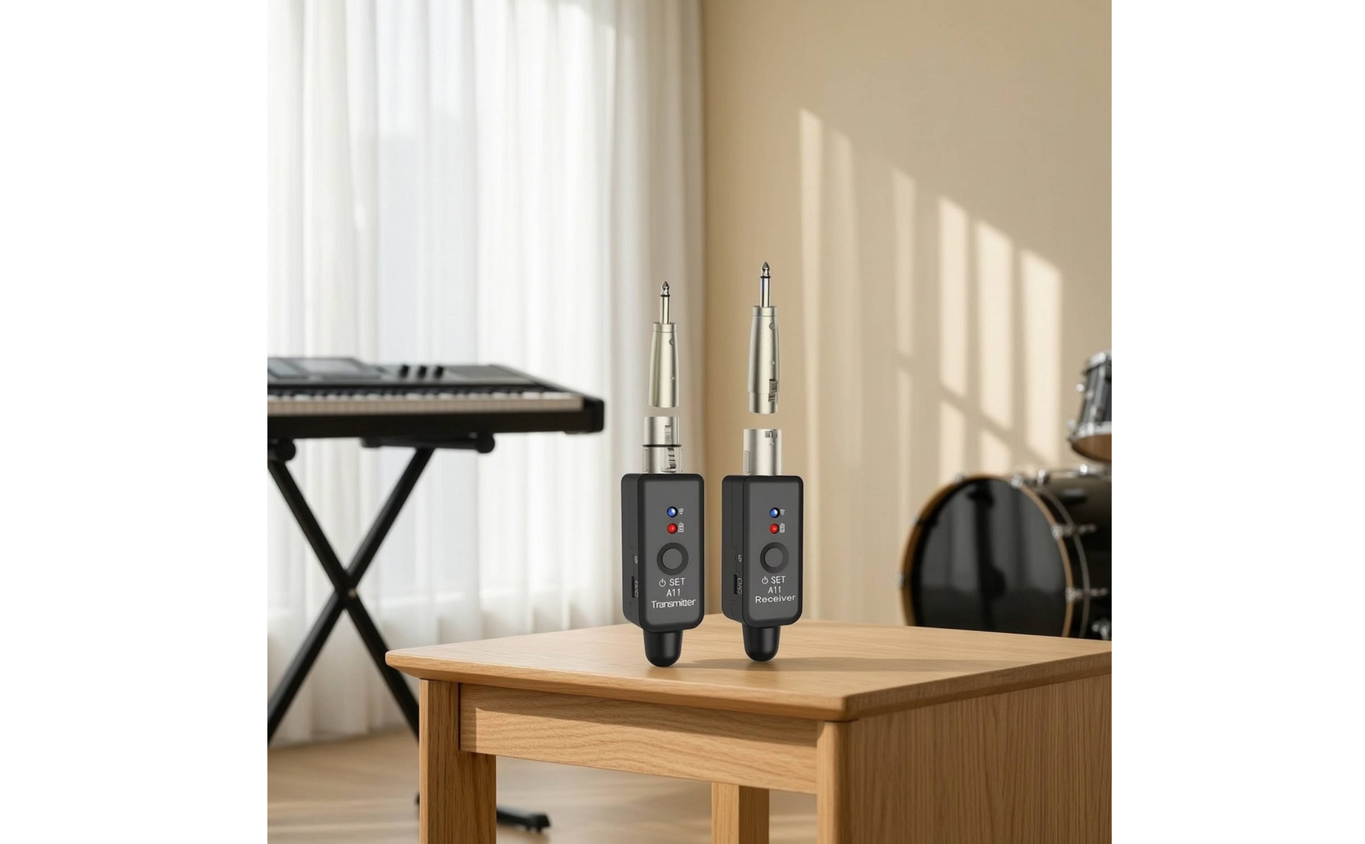 Wireless Guitar Transmitter Receiver Compact for Rehearsal, Guitarists, Bassists