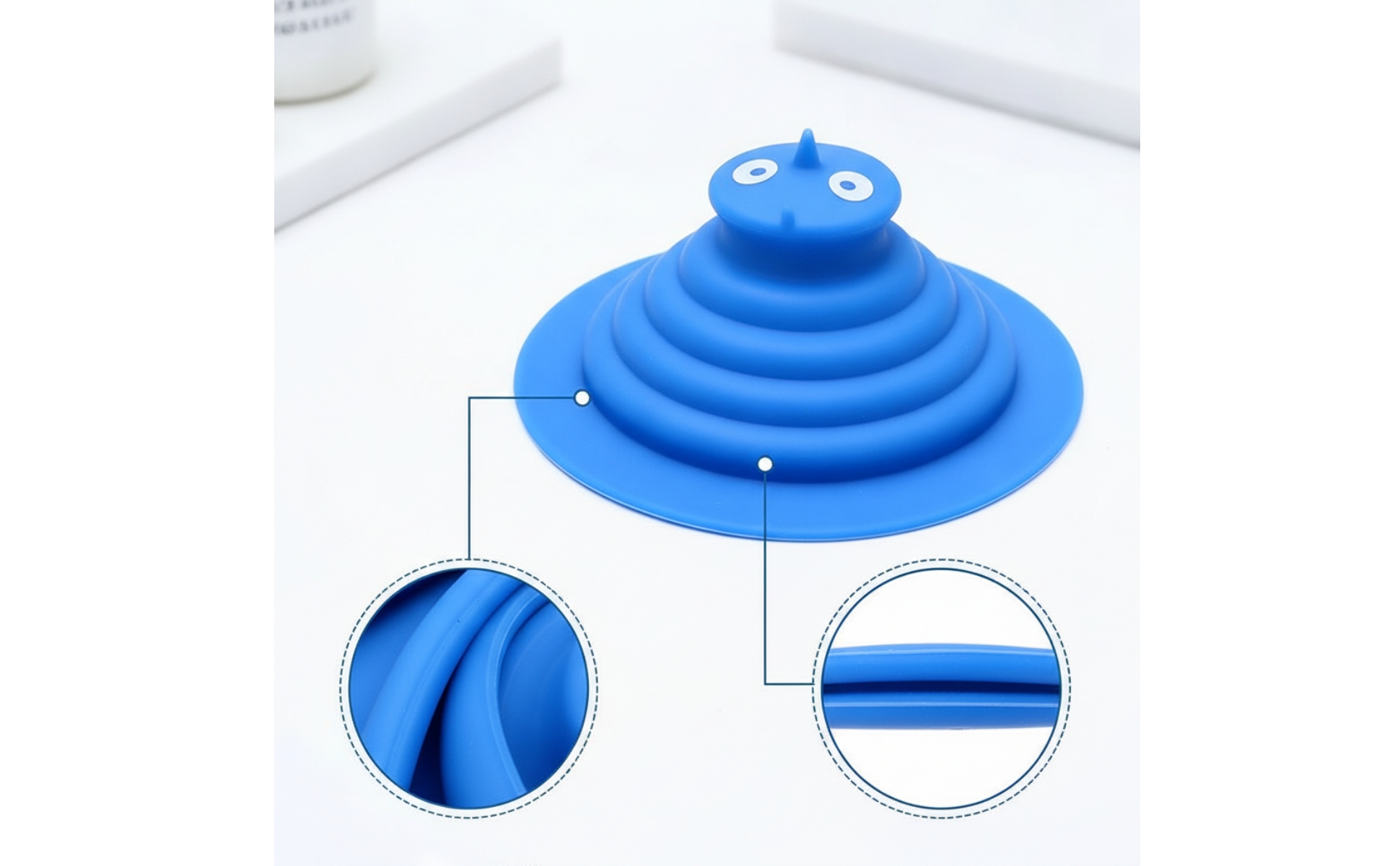 Sink Dredging Tool Silicone Sink Stopper with Handle Reusable for Bathtub