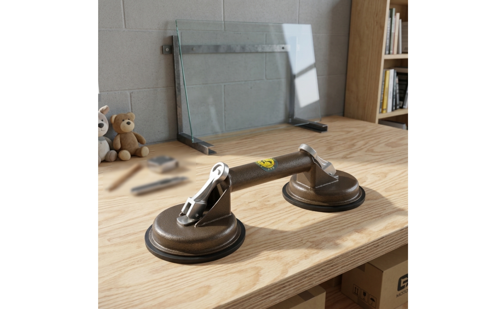 Vacuum Suction Cup Lifter Heavy-Duty Double Suction Cup Lifter Manual