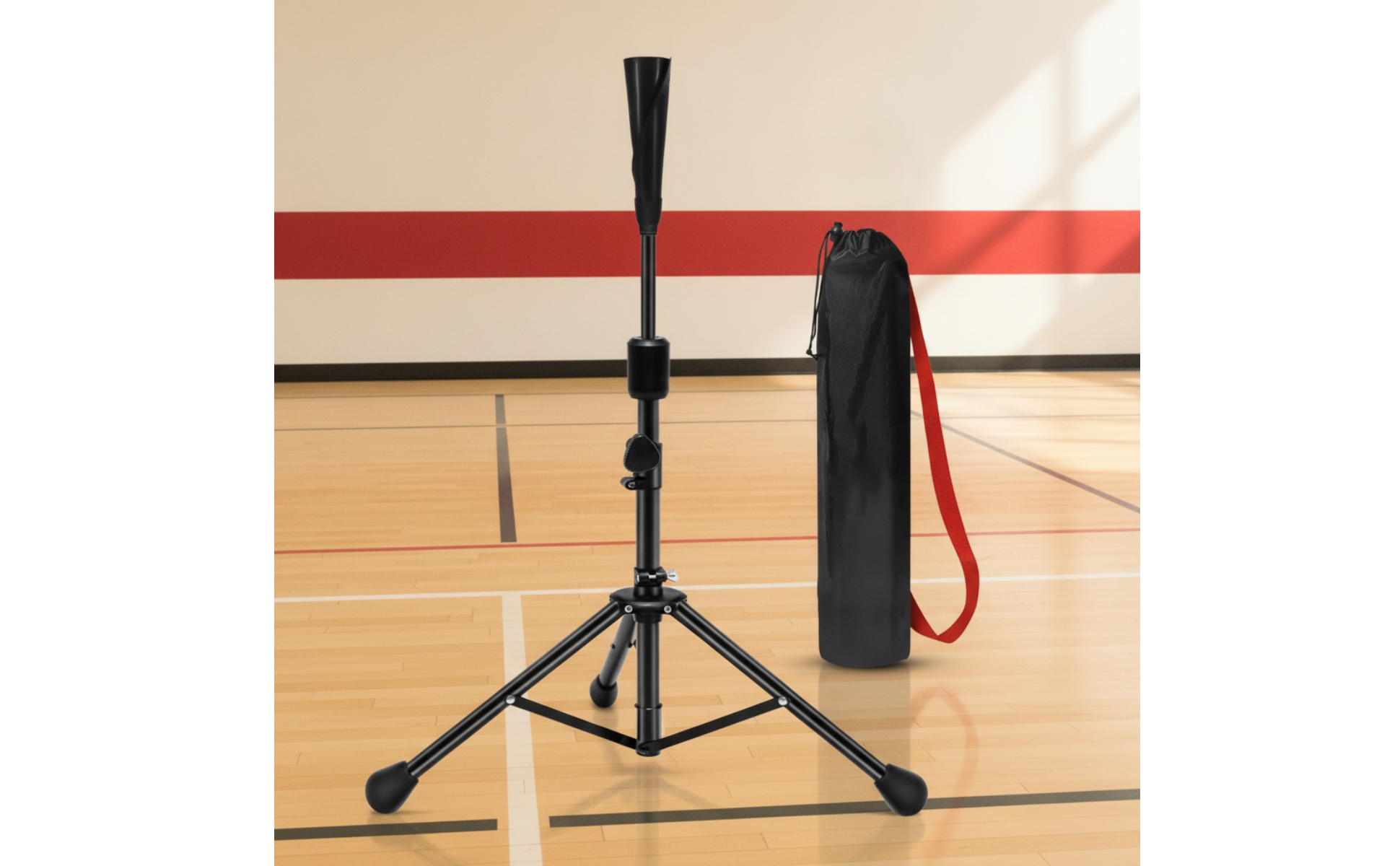 Batting Tee with Carrying Bag Adjustable Height Tripod Batting Tee Foldable
