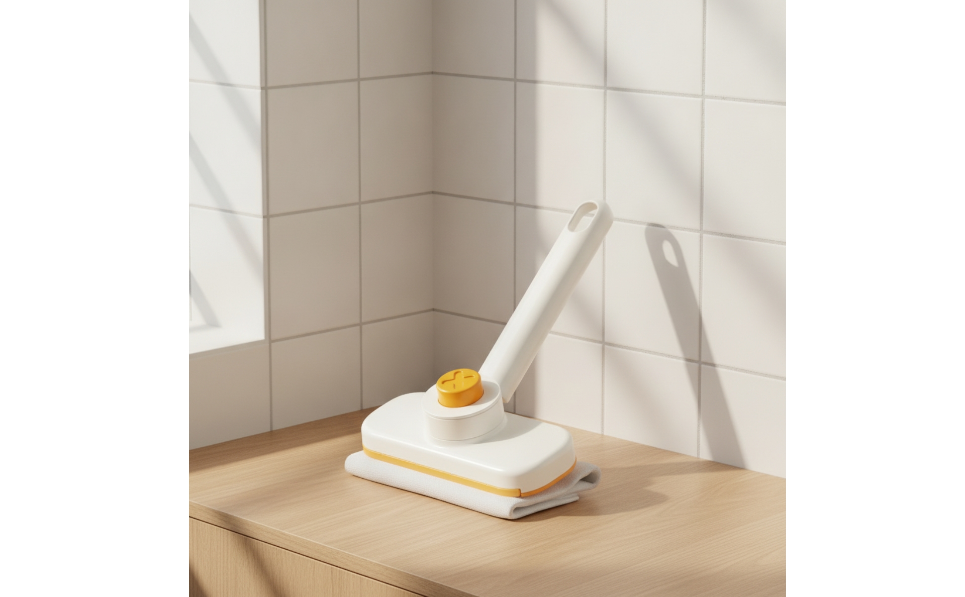 Mini Mop with Cloth Clamp Compact Handheld Cleaning Mop Hand-Held for Bathroom