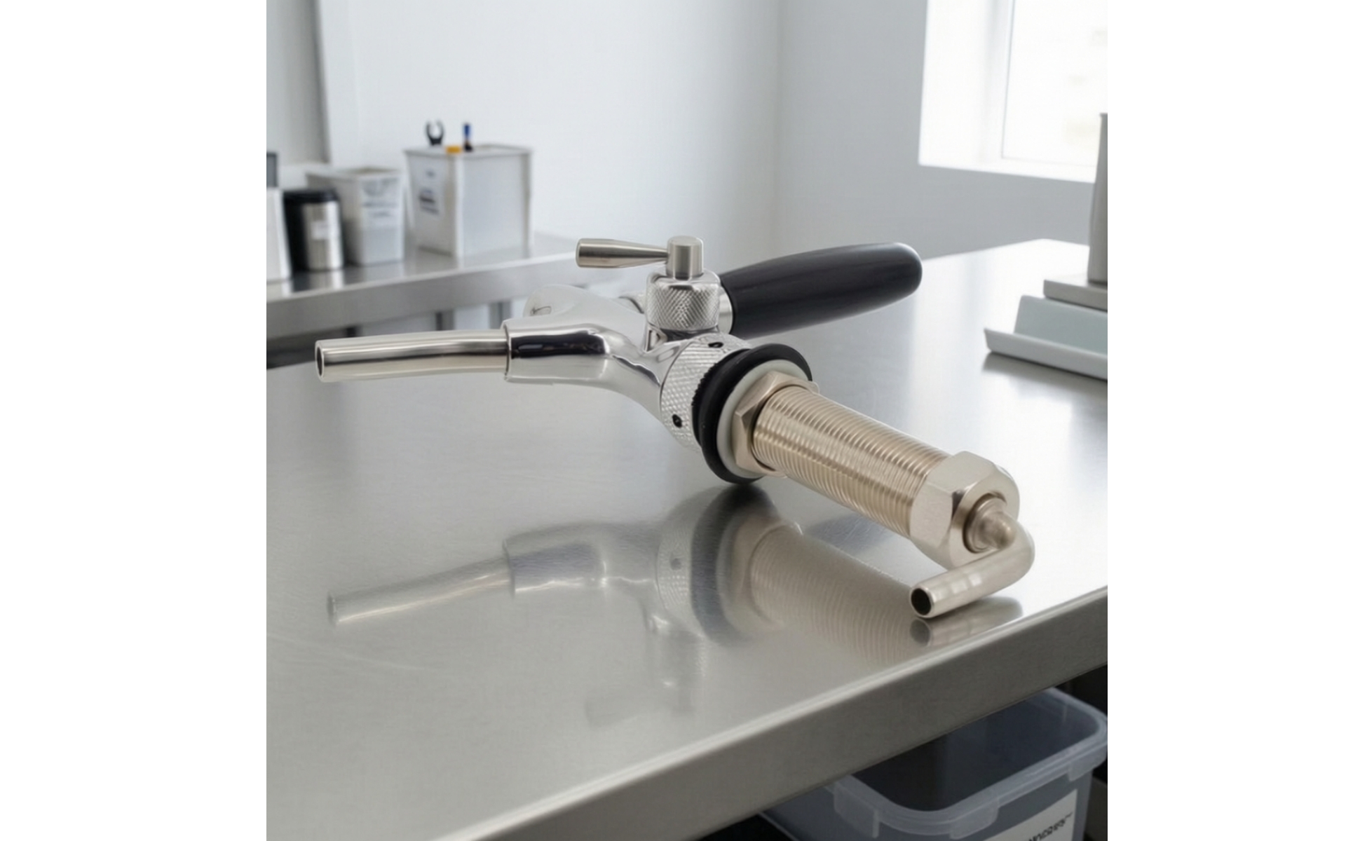 Beer Faucet with Long Shank Stainless Steel Long Shank Beer Faucet for Kegerator