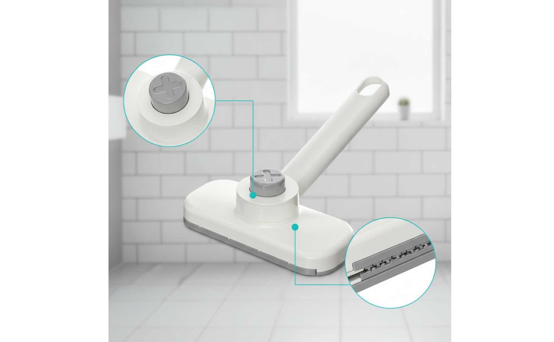Mini Mop with Cloth Clamp Compact Handheld Cleaning Mop Hand-Held for Bathroom