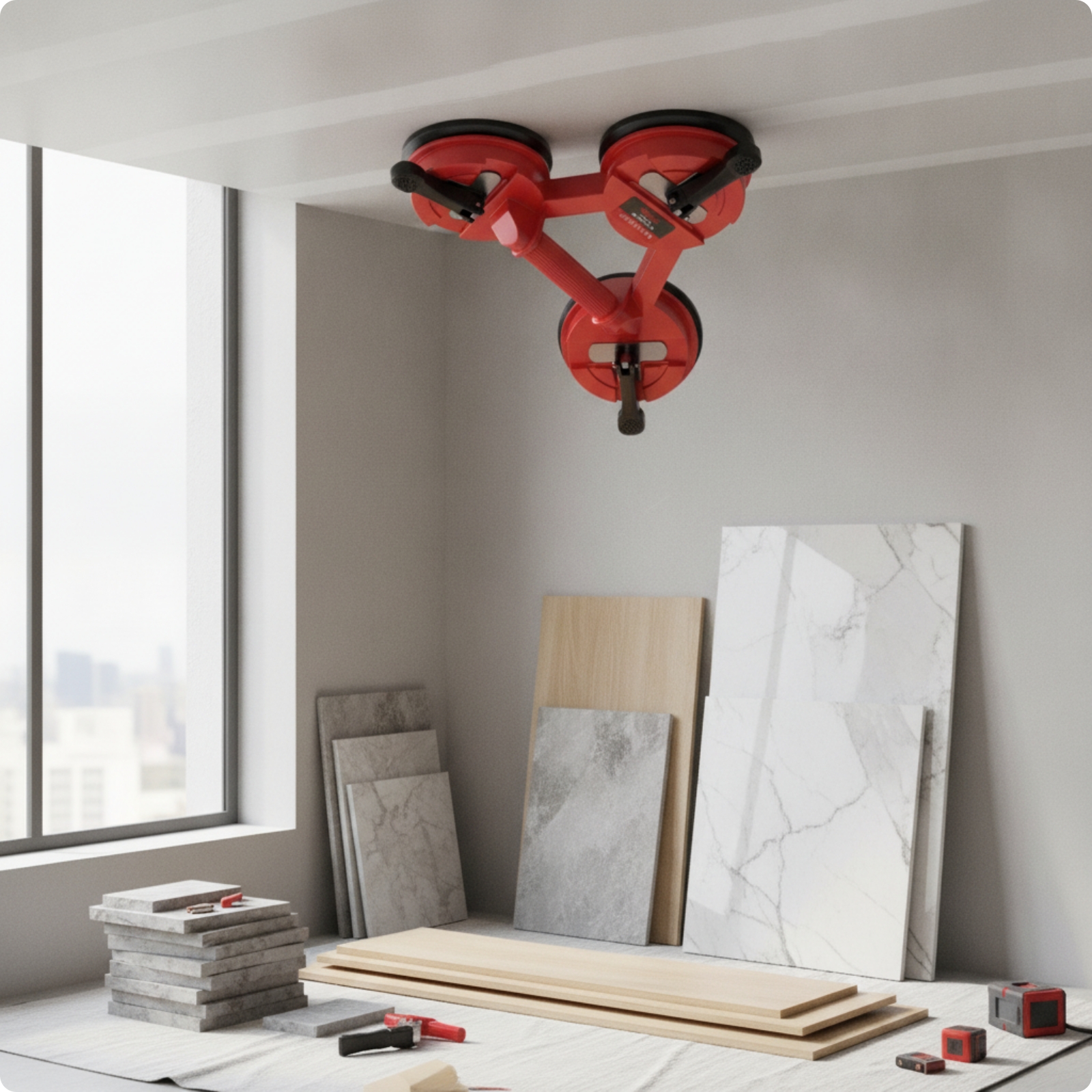 Suction Cup Lifter Aluminum Alloy Glass Suction Cups Non-Porous for Renovators