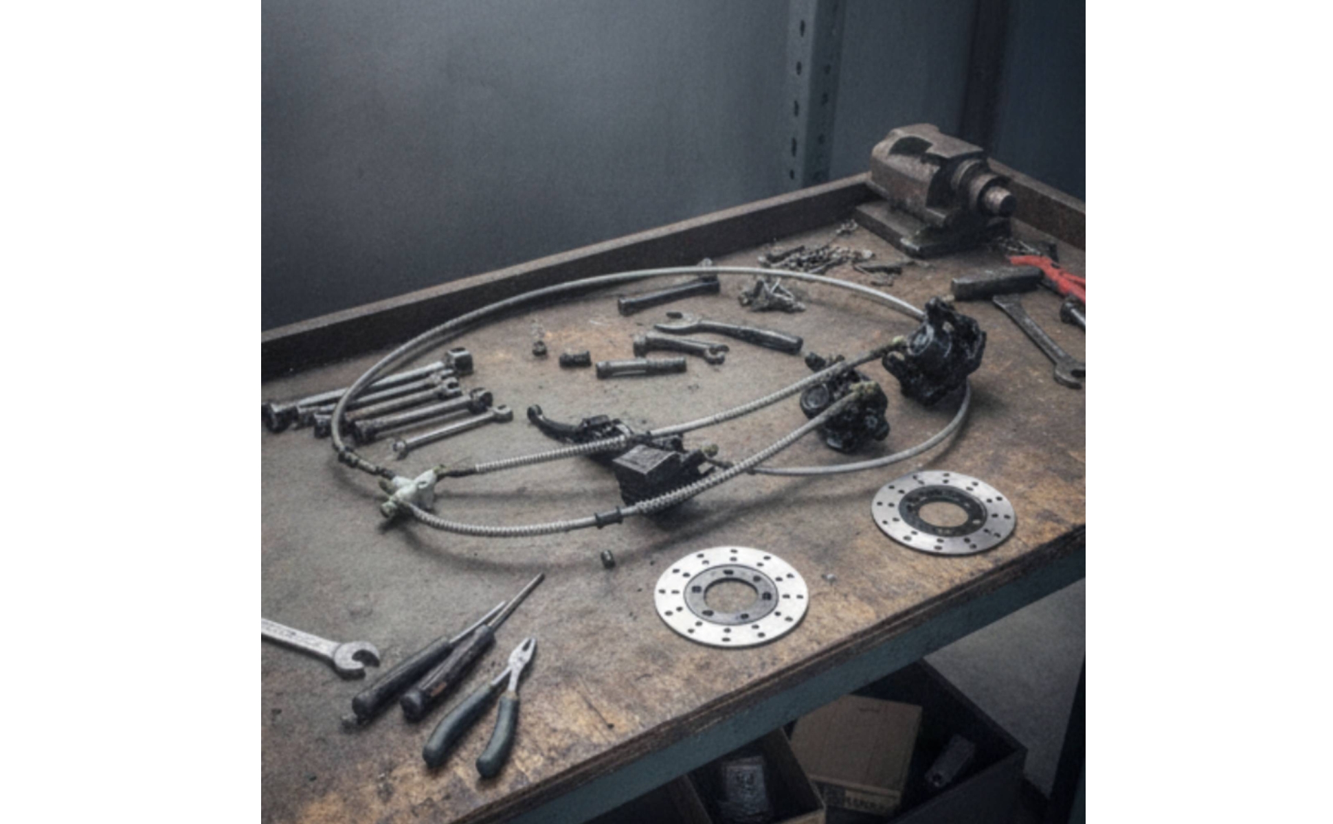 Scheibenbremsensatz mit Bremsscheiben hydraulisch für Buggy, Heimwerker, Bastler
