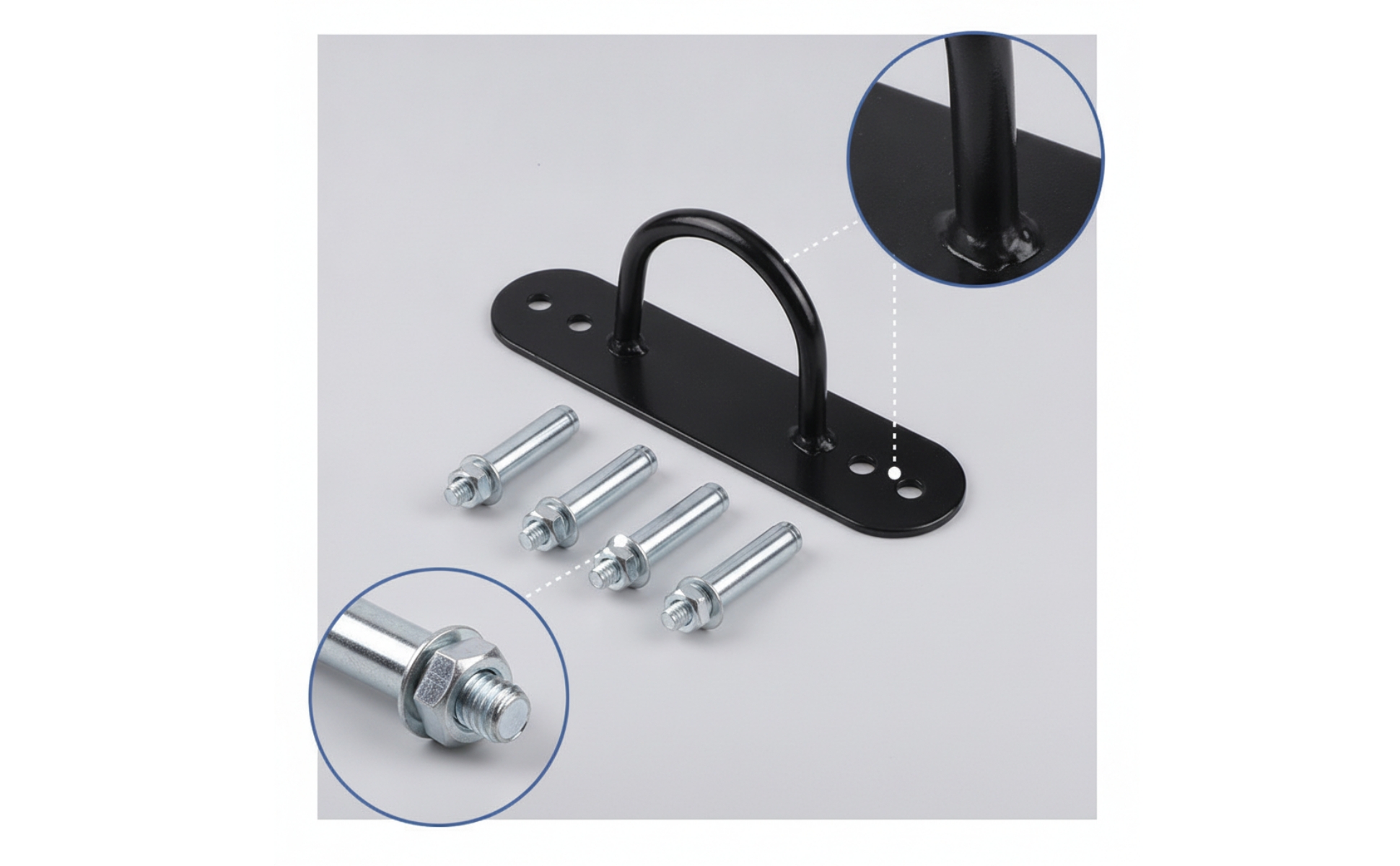 Fitness Anchor Bracket Heavy-Duty Wall Anchor with Loop Long-Lasting