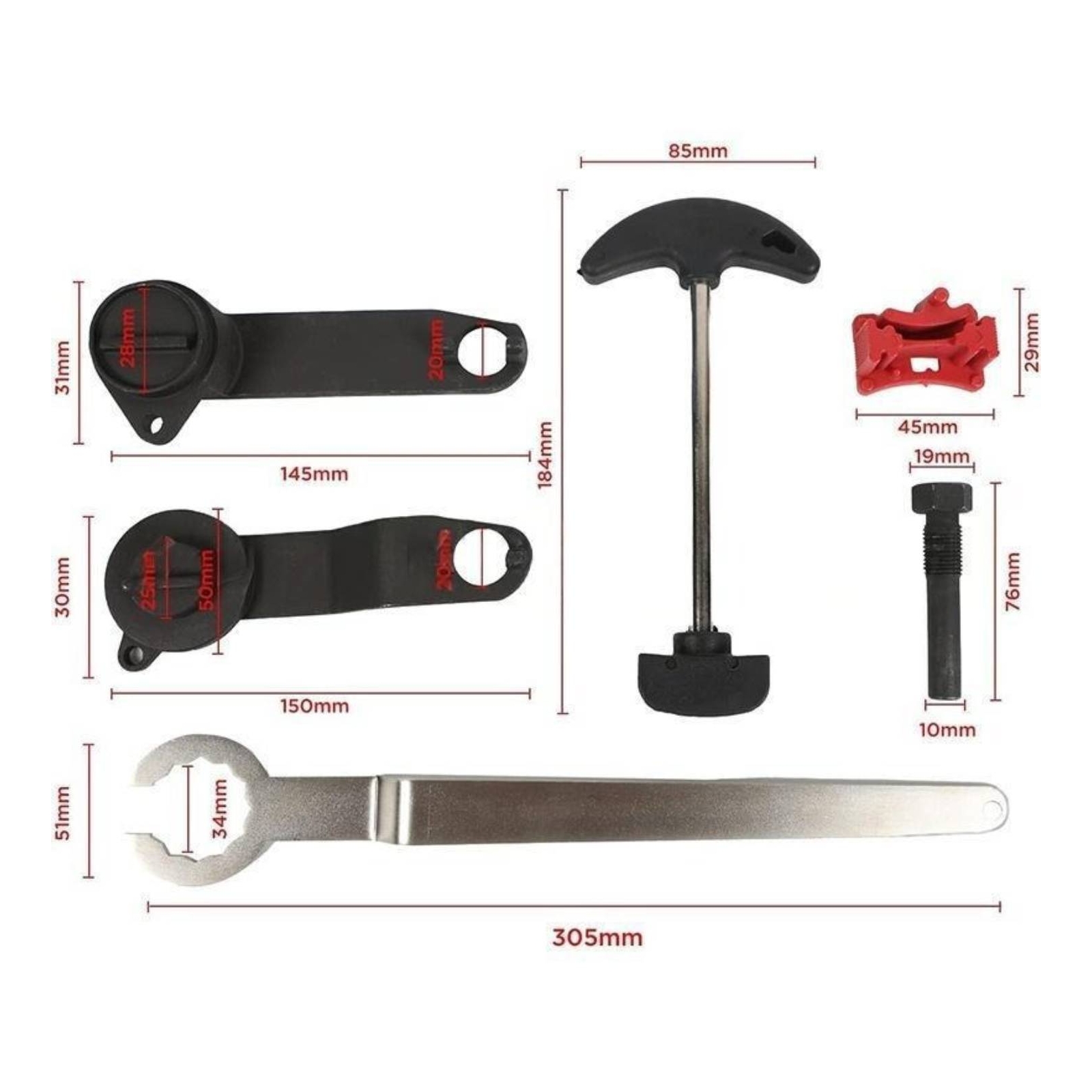 6 Pieces Passgenaue Einlagen Arretierwerkzeug-Set Motortiming-Werkzeugset