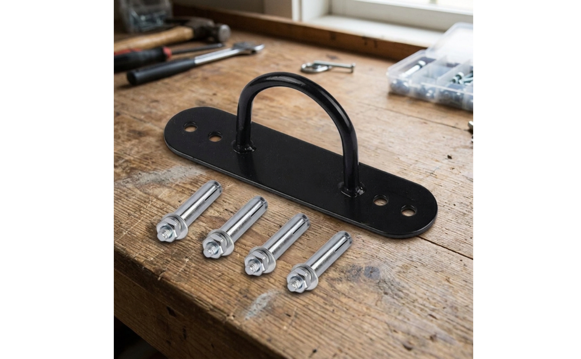 Fitness Anchor Bracket Heavy-Duty Wall Anchor with Loop Long-Lasting