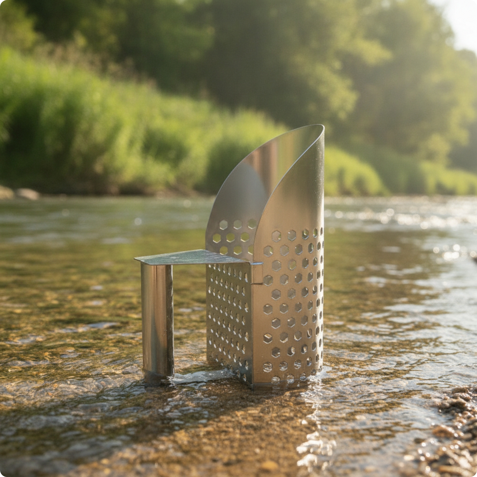 Curved Open-Top Stainless Steel Beach Scoop Outdoor Gear