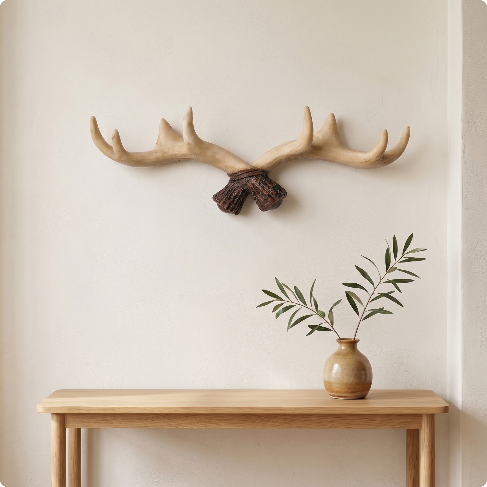 Deer Horn Hook Space Saving Resin Horn Hook Realistic for Entryway, Hallway