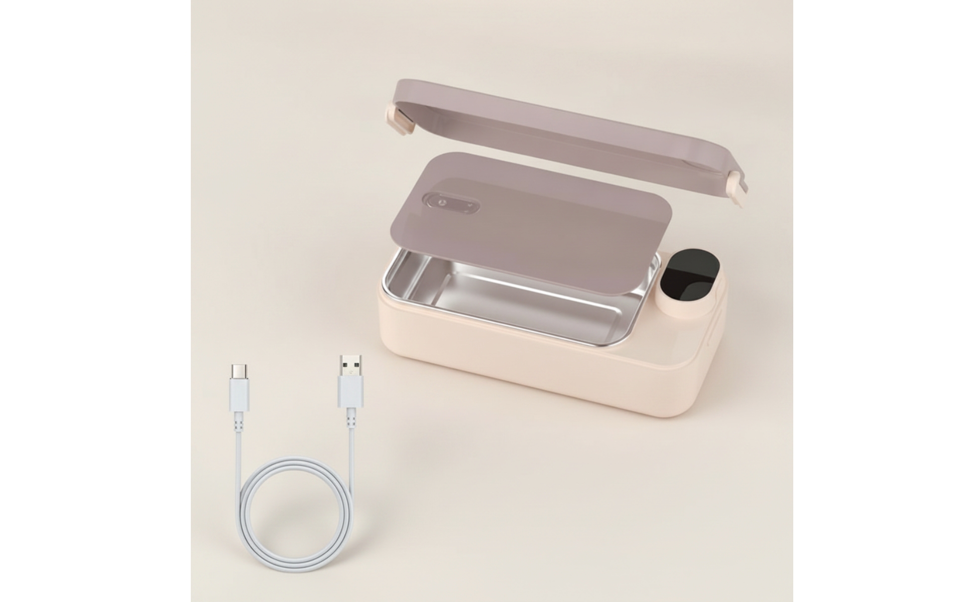 Lunch Box with Stainless Steel Liner Rechargeable Electric Lunch Box Insulated