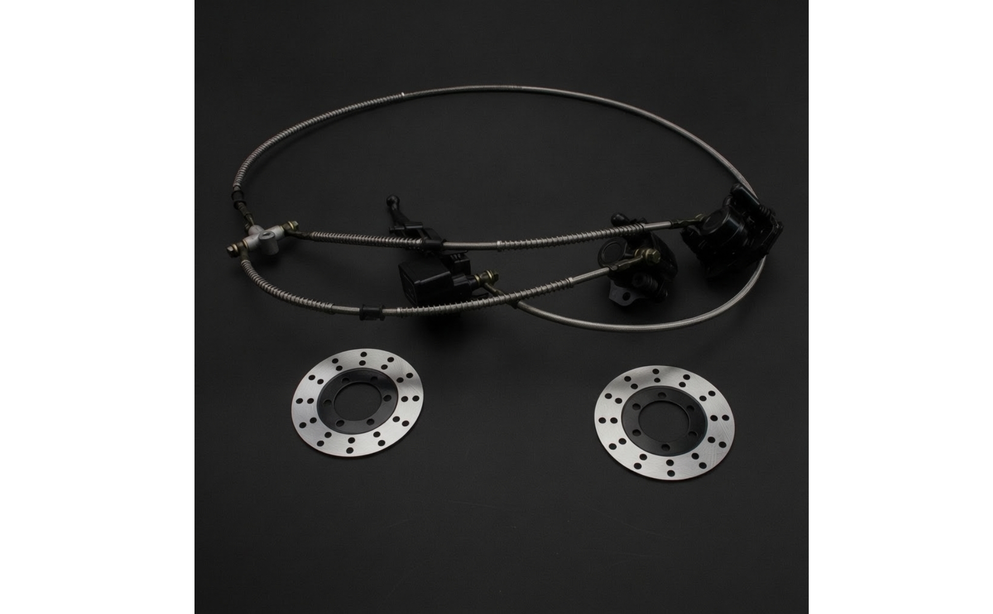 Scheibenbremsensatz mit Bremsscheiben hydraulisch für Buggy, Heimwerker, Bastler