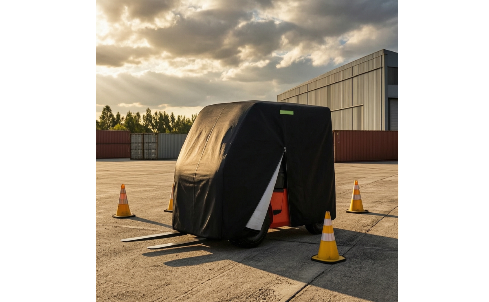 Forklift Canopy Cover Full-Coverage Forklift Cover Waterproof