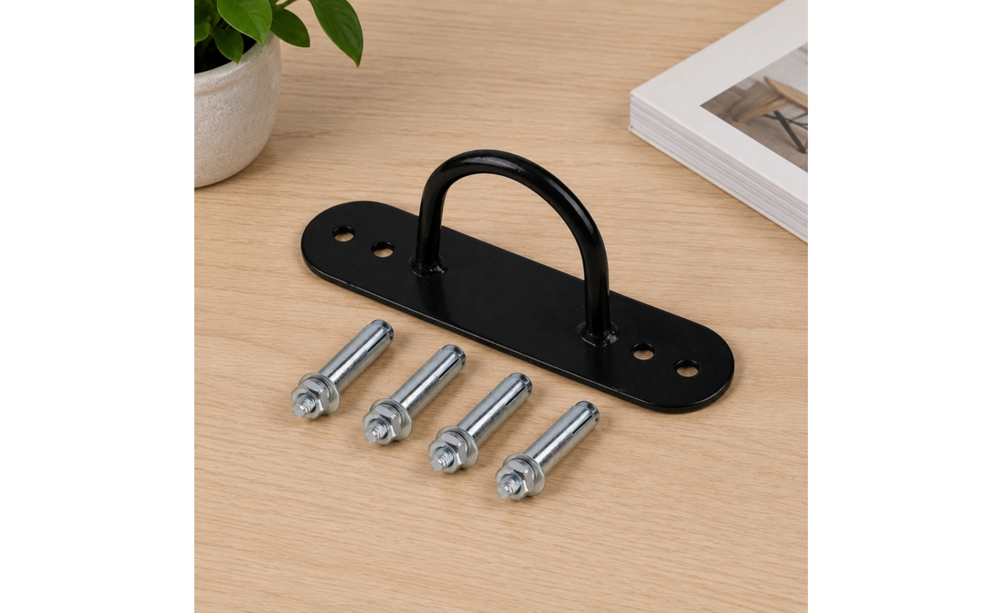 Fitness Anchor Bracket Heavy-Duty Wall Anchor with Loop Long-Lasting