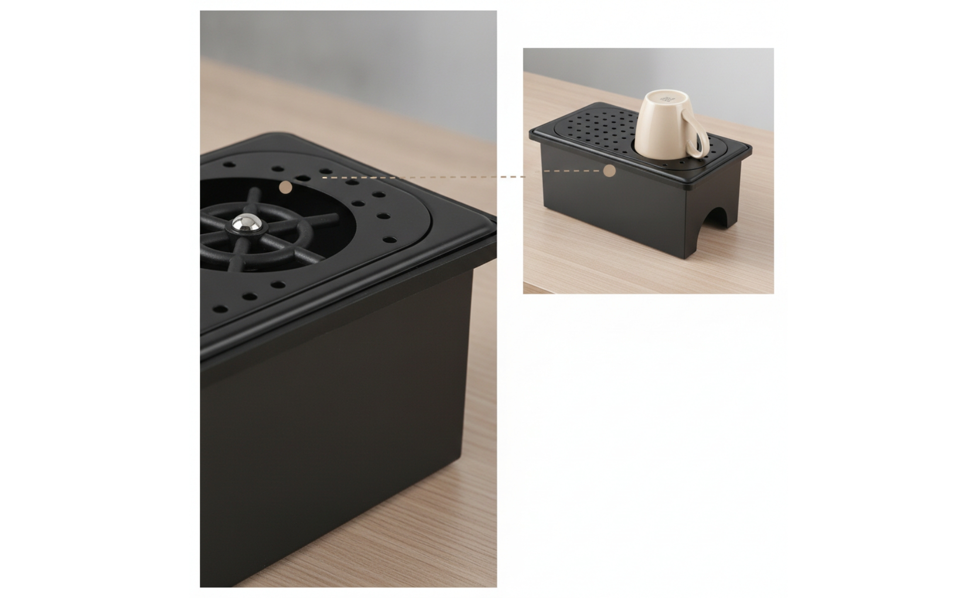 Countertop Cup Washer Compact Countertop Glass Rinser Matte Black for Bartenders