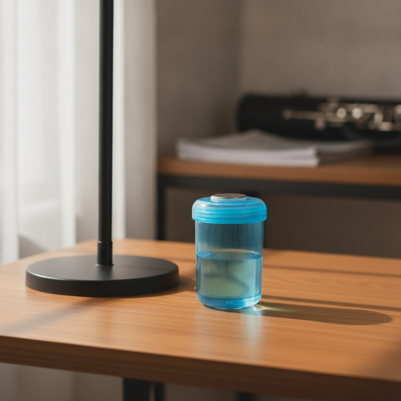 Wässerungsbecher mit magnetisch platzsparend rohrblattbecher mit klettband - Produktbild 5