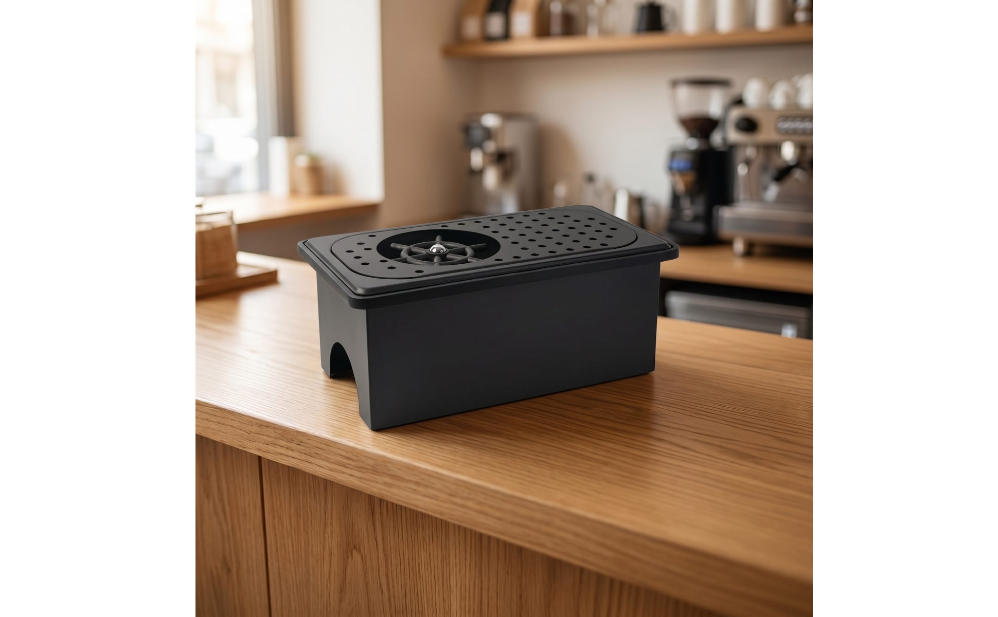 Countertop Cup Washer Compact Countertop Glass Rinser Matte Black for Bartenders