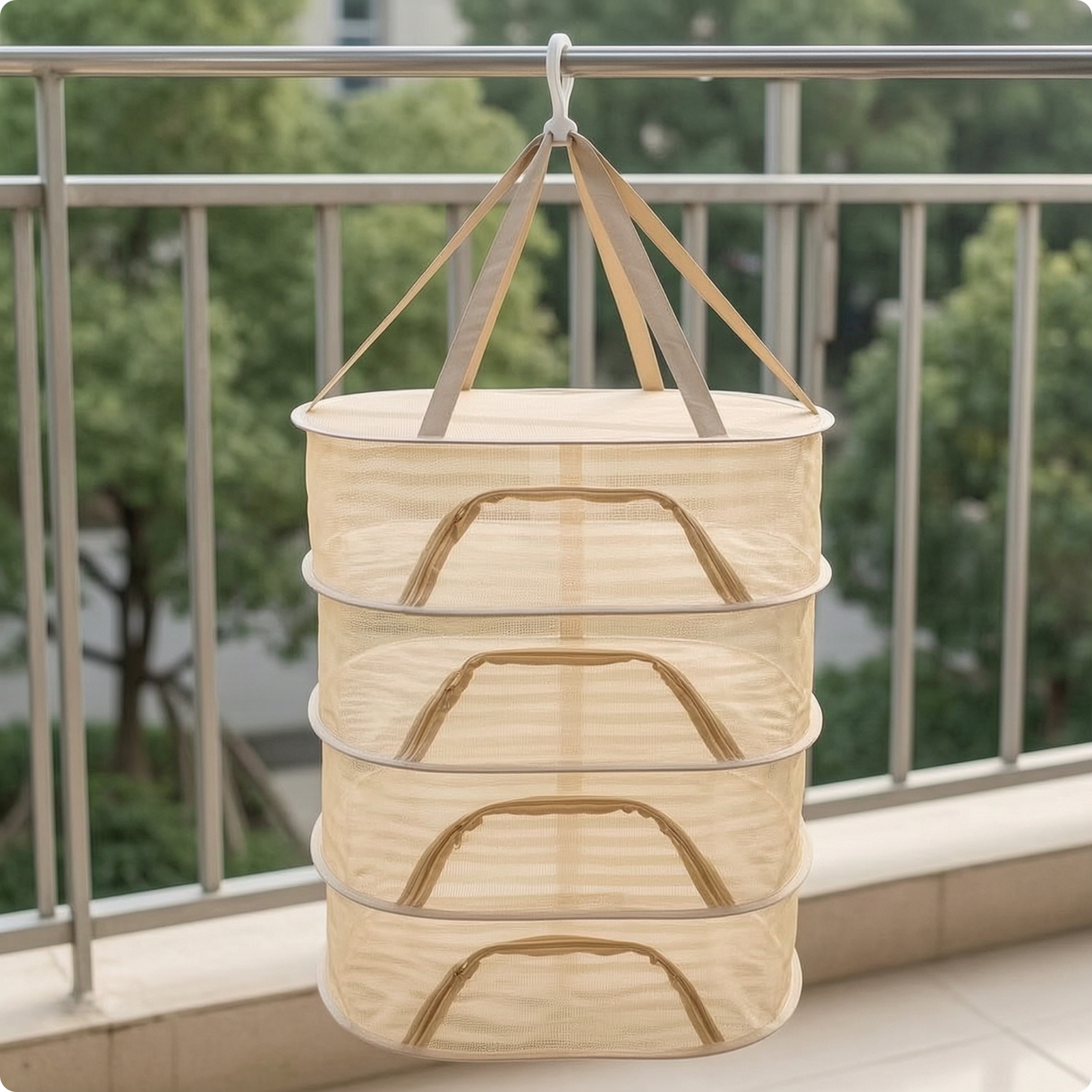 Folding Basket Dryer Large Mesh Drying Basket Sturdy for Kitchen