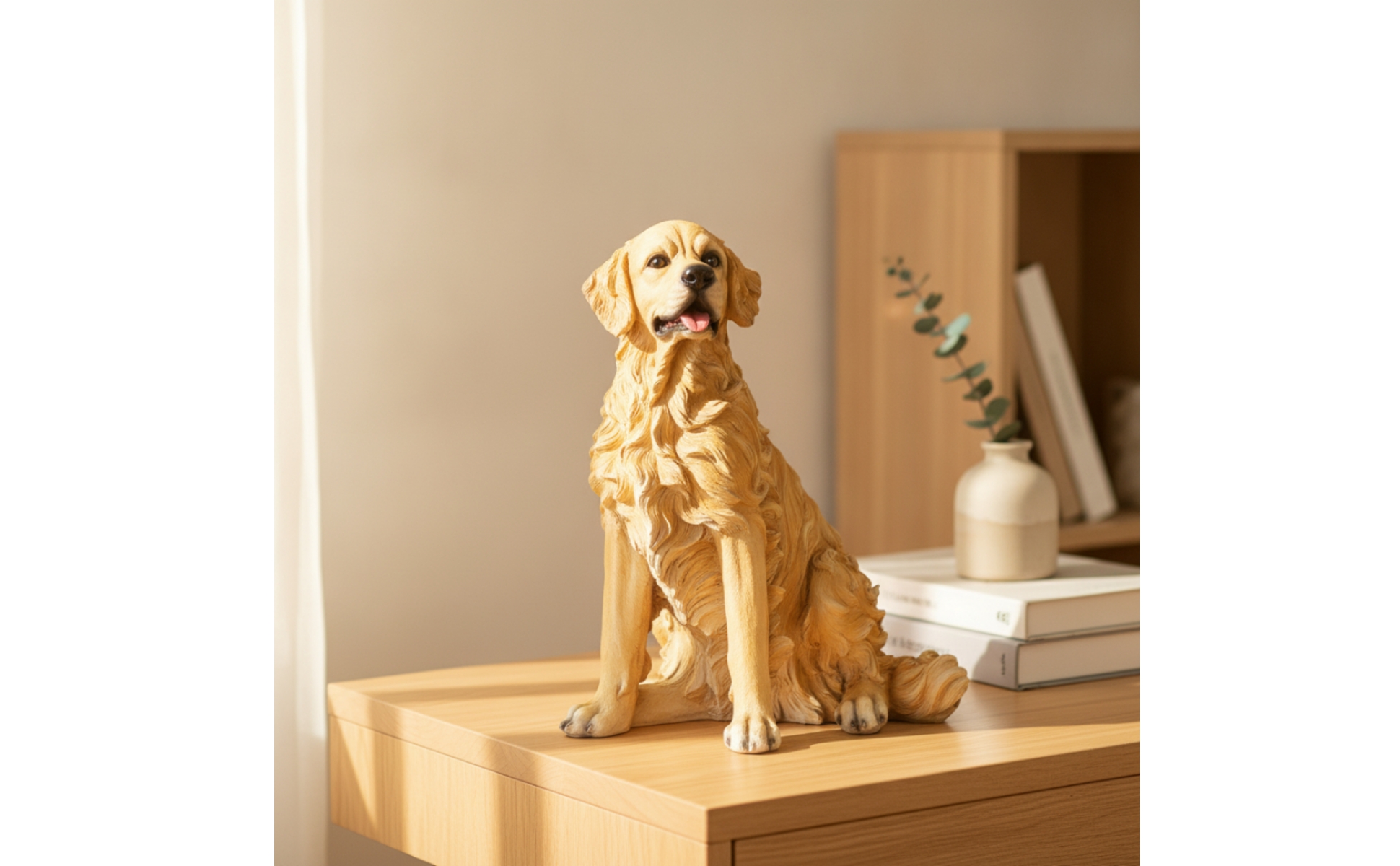 Hundefigur aus Kunstharz realistisch Chihuahua-Skulptur freistehend für Regal