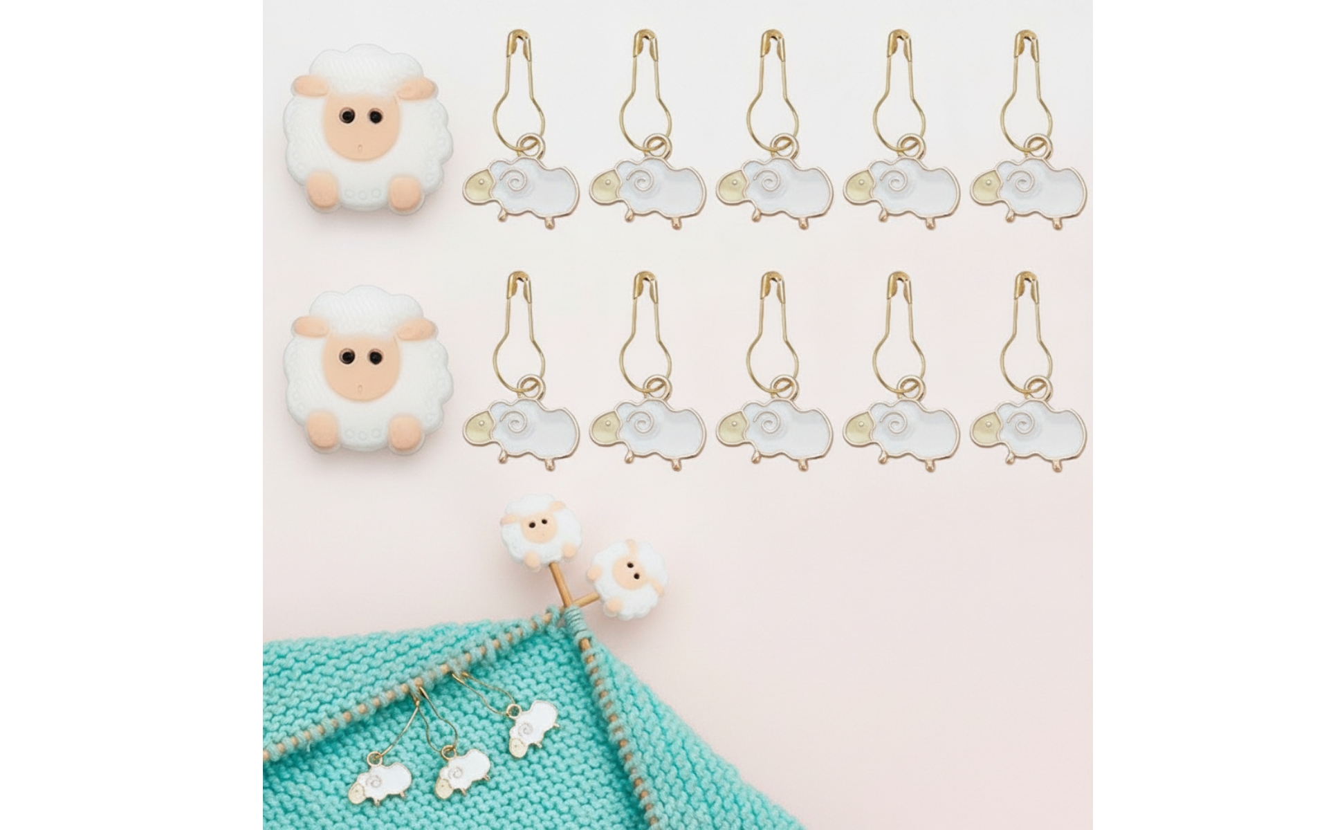 Maschenmarkierer mit Nadelstopper emailliert Nadelstopper handgemacht