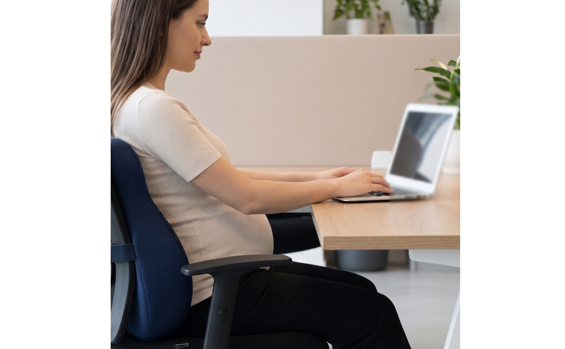 Rückenstütze mit Memory-Schaum ergonomisch Lendenwirbelkissen druckentlastend