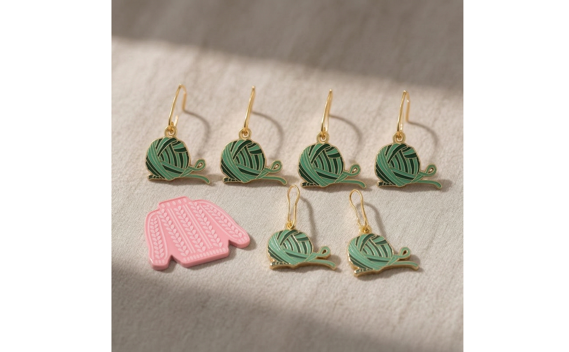 Maschenmarkierer mit Nadelstopper emailliert Nadelstopper handgemacht