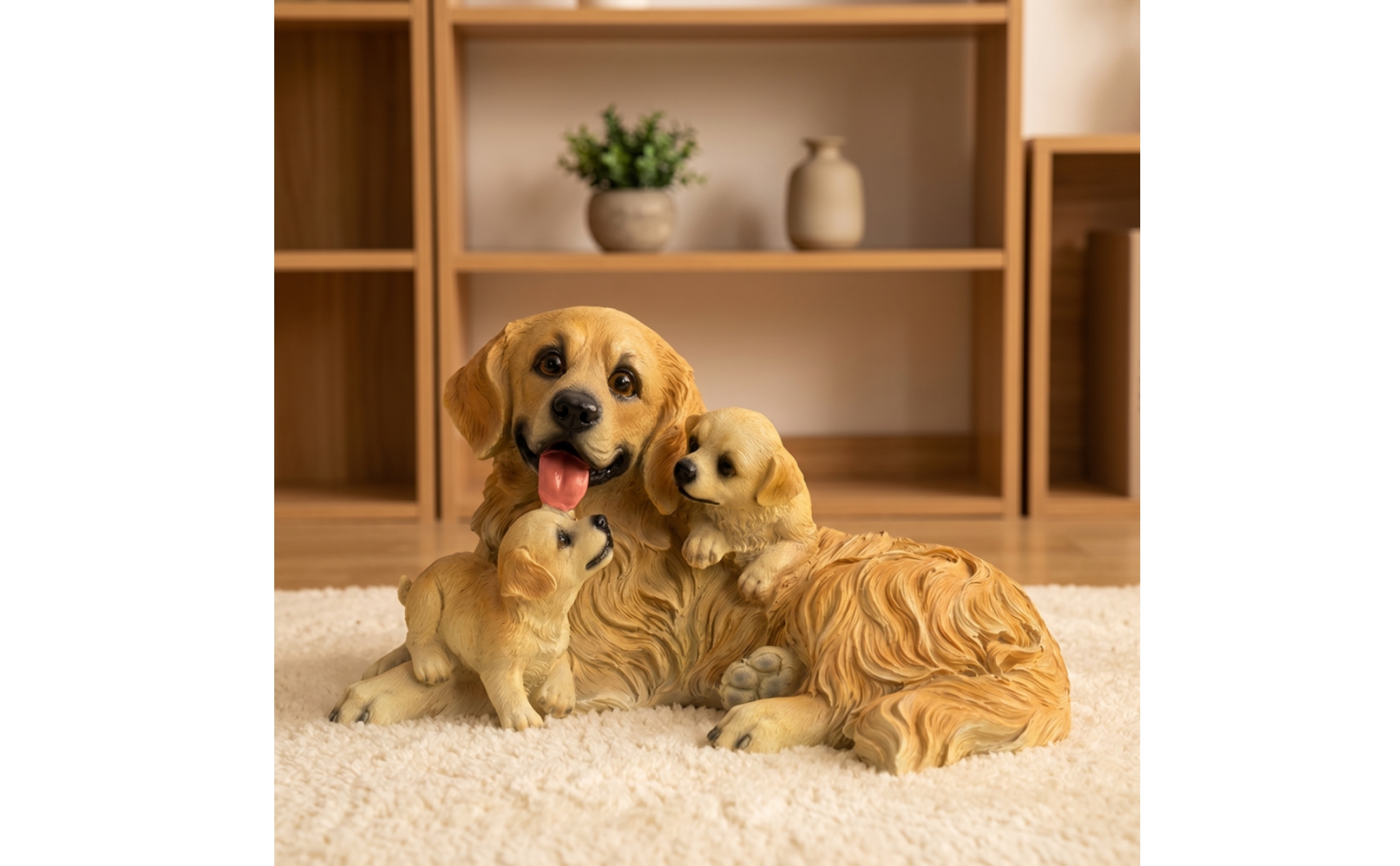 Hundefigur aus Kunstharz realistisch Chihuahua-Skulptur freistehend für Regal