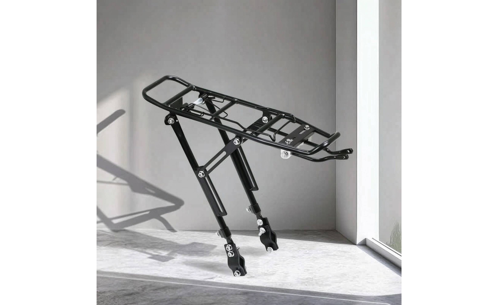 Rear Bike Rack with Guard Rail Quick-Release Disc Brake Bike Rack for Commuters