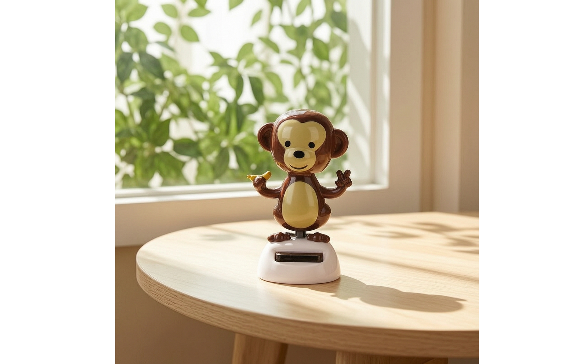 Solar-Powered Dancing Monkey Wobbling Solar Monkey Ornament Cute for Drivers
