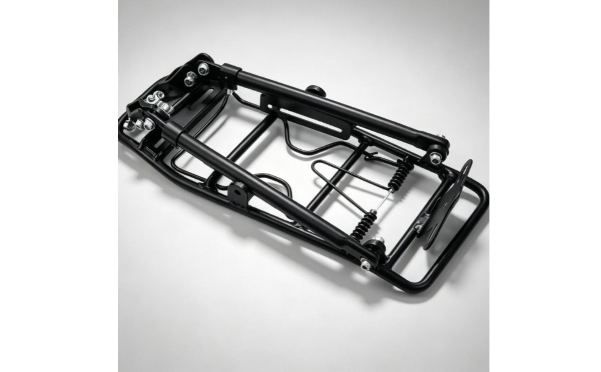 Rear Bike Rack with Guard Rail Quick-Release Disc Brake Bike Rack for Commuters