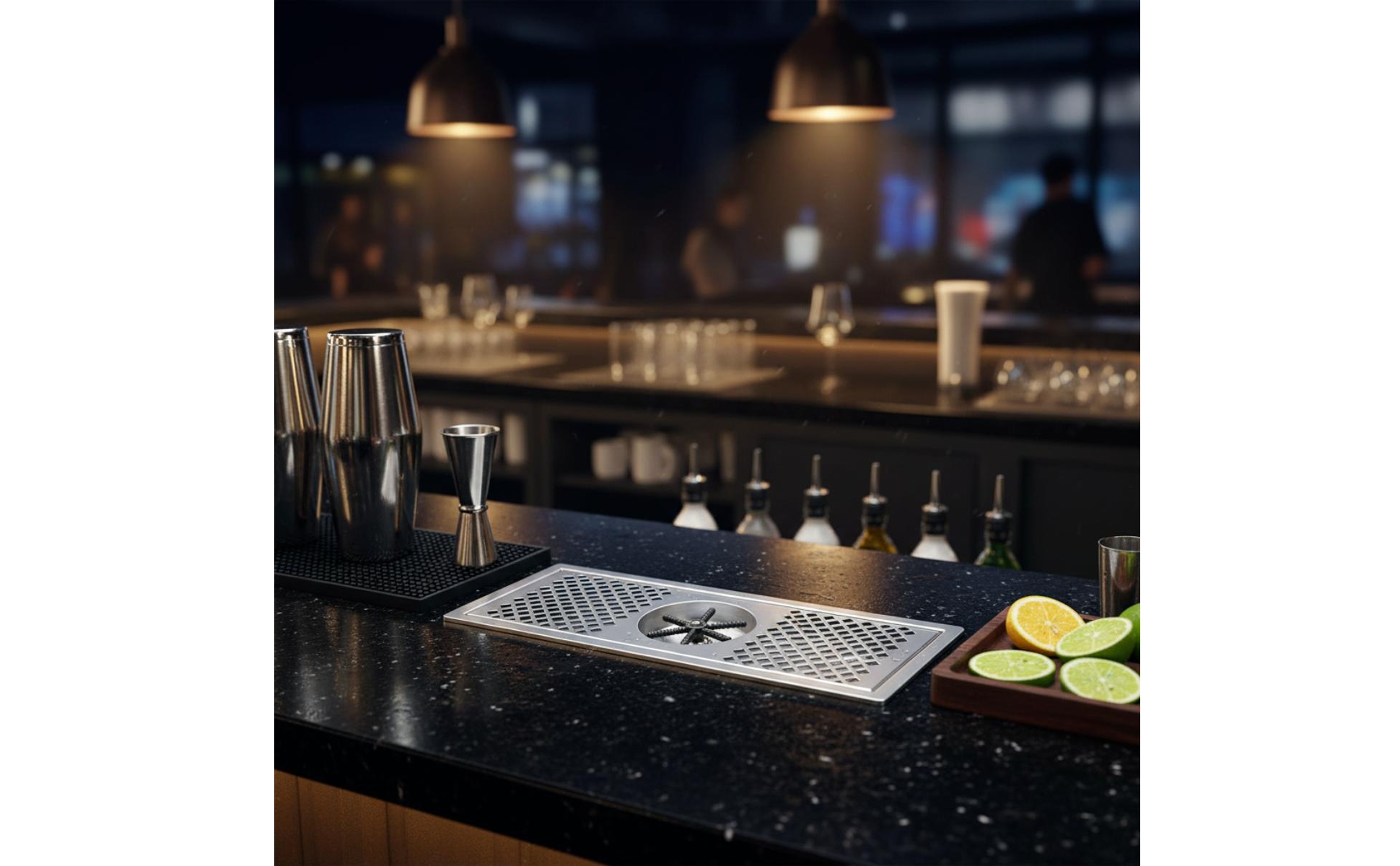 Einbau-Gläserspüler Edelstahl 304 Gläserspülbecken Gebürstet für Theke, Baristas