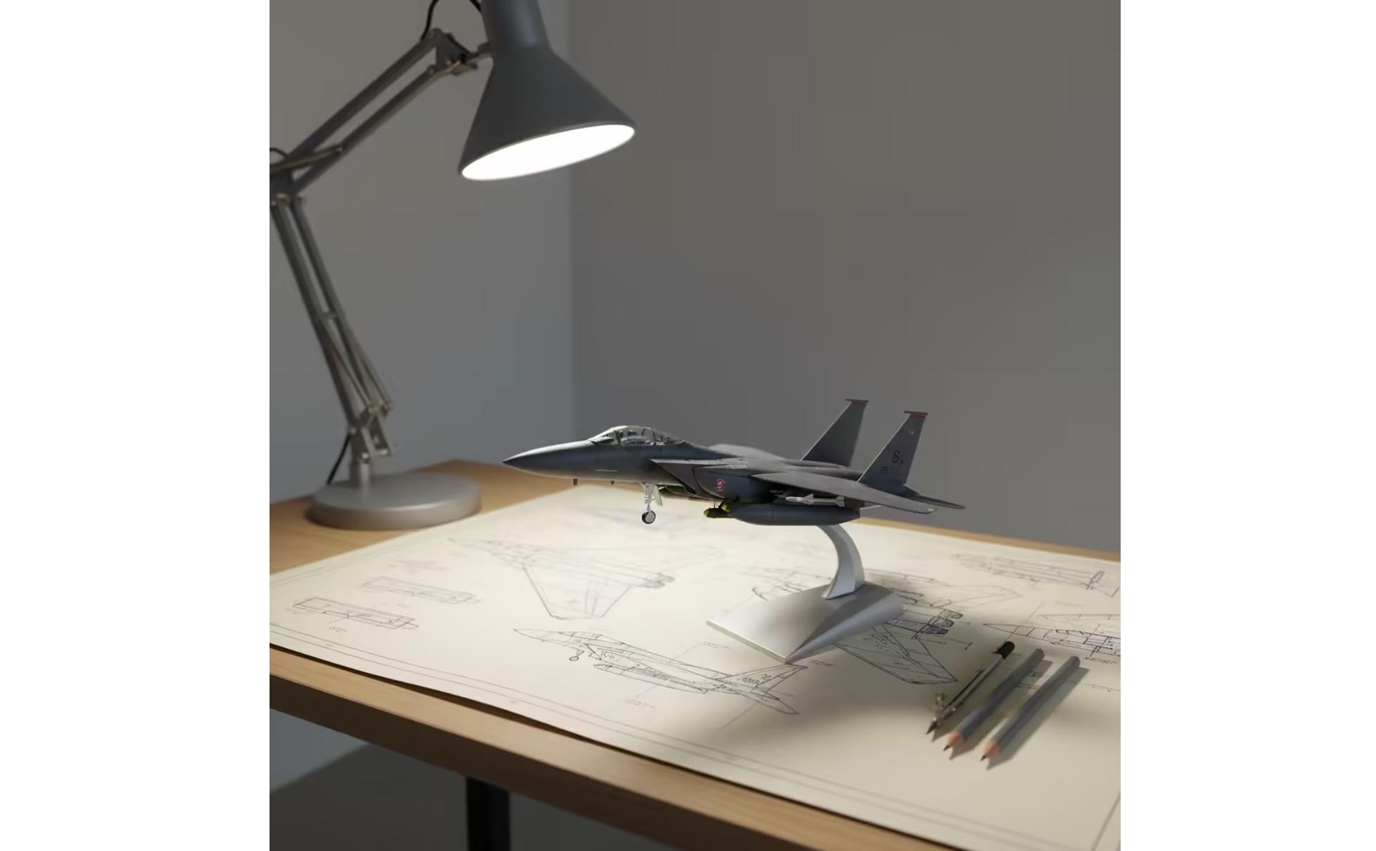 F-15E Modellflugzeug detailliert Kampfflugzeug-Modell maßstabsgetreu für Sammler
