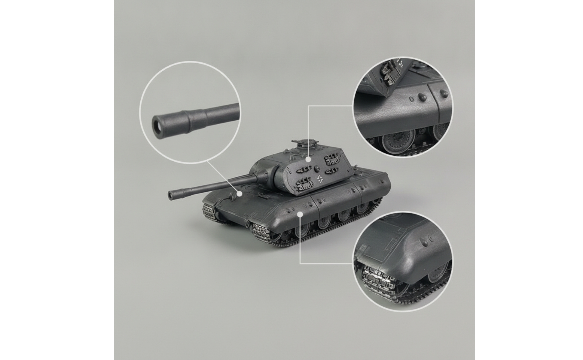 Fertigmodell sammelwürdig Panzermodell mit drehbarem Turm detailliert