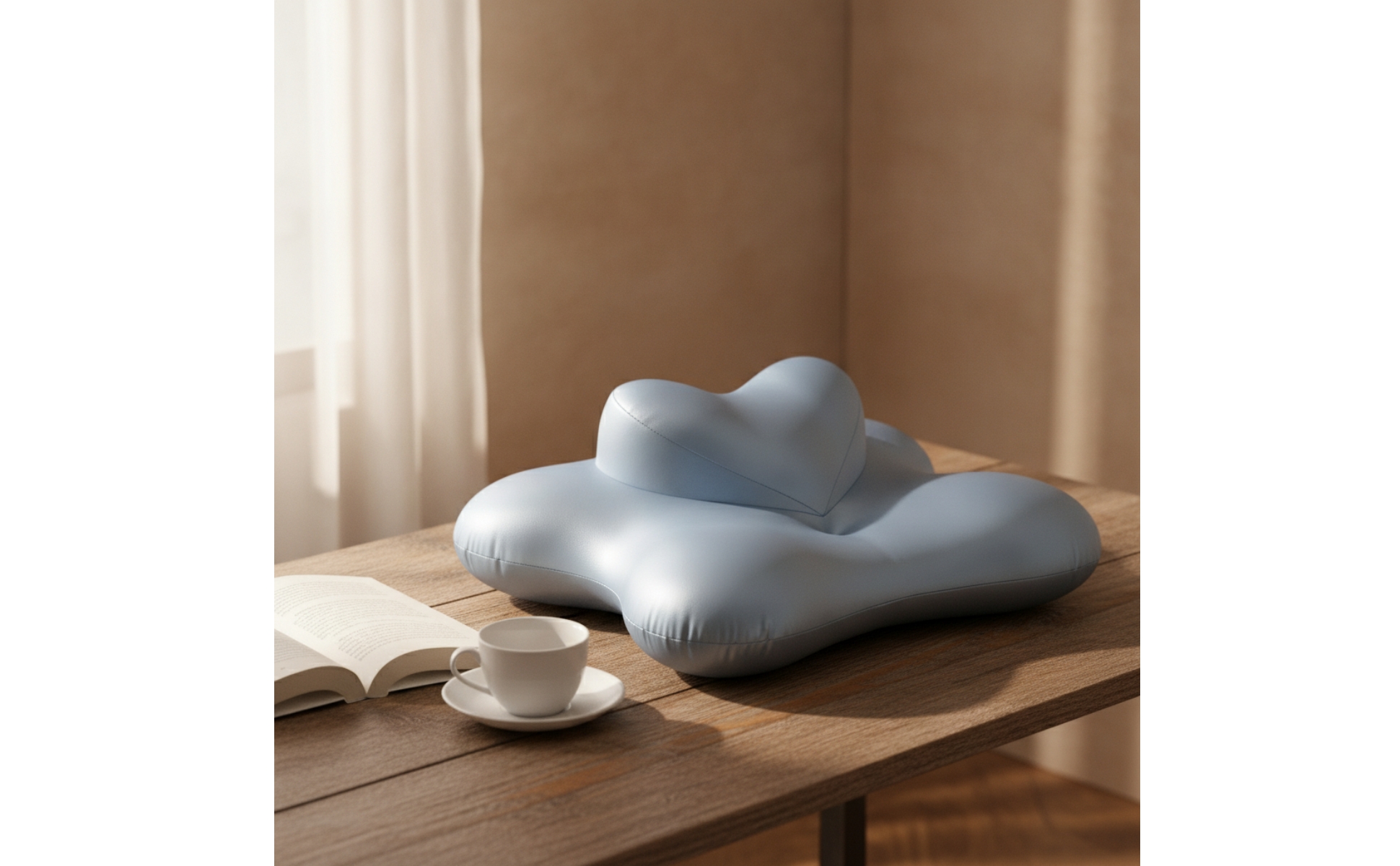 Bauchschläferkissen ergonomisch Kissen in Herzform kühlend für Bett, Sofa