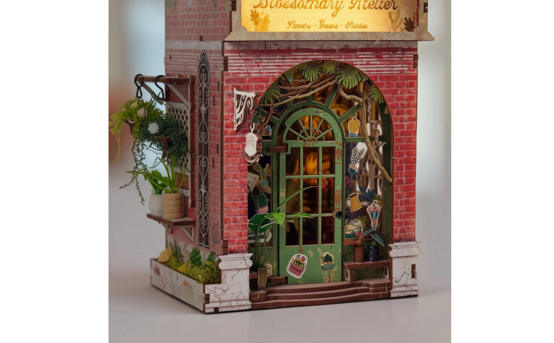 Book Nook Kit with Flower Shop 3D DIY Book Nook Kit Lighted for Crafters, Adults
