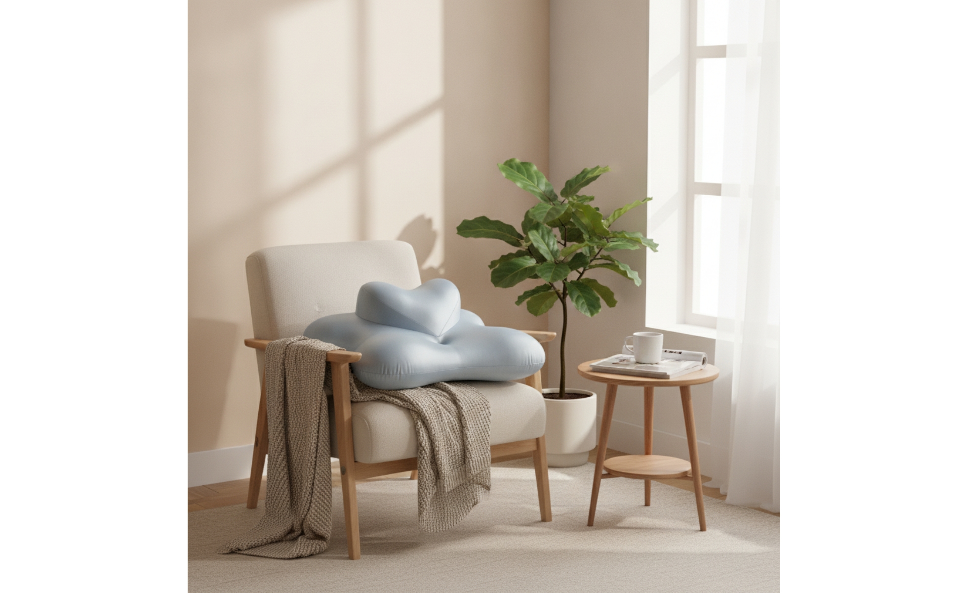 Bauchschläferkissen ergonomisch Kissen in Herzform kühlend für Bett, Sofa
